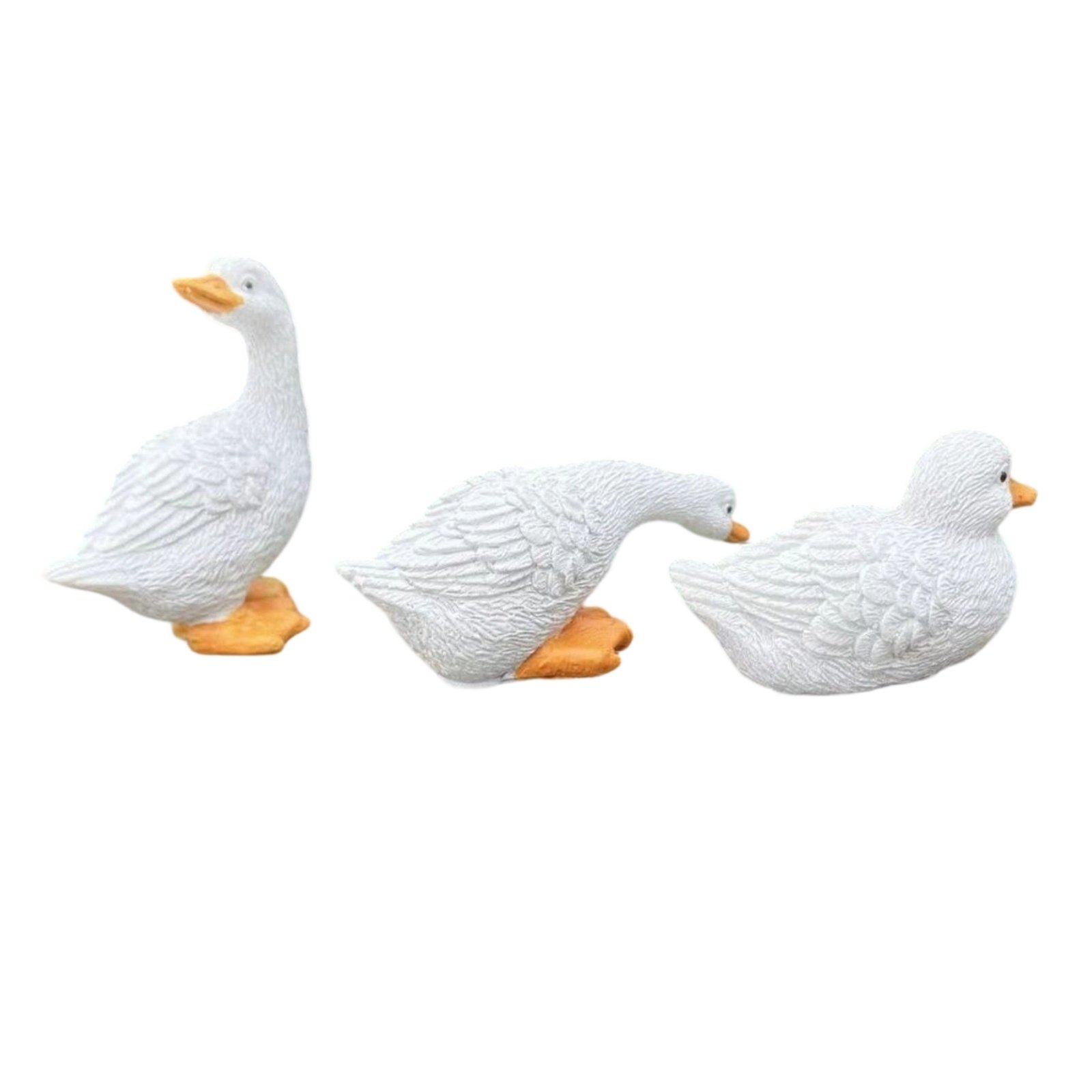 3-Piece Resin Duck Statue