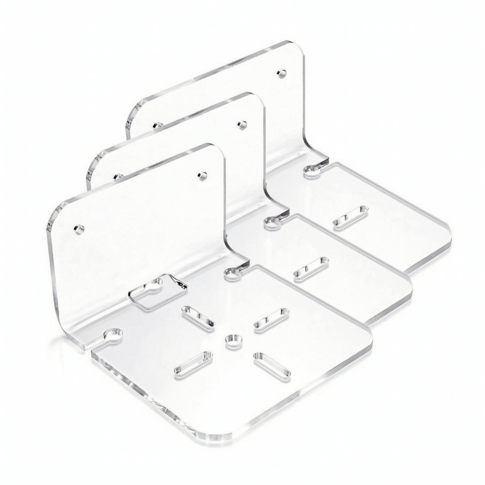 3-Piece Acrylic Shelf with Cable Slots