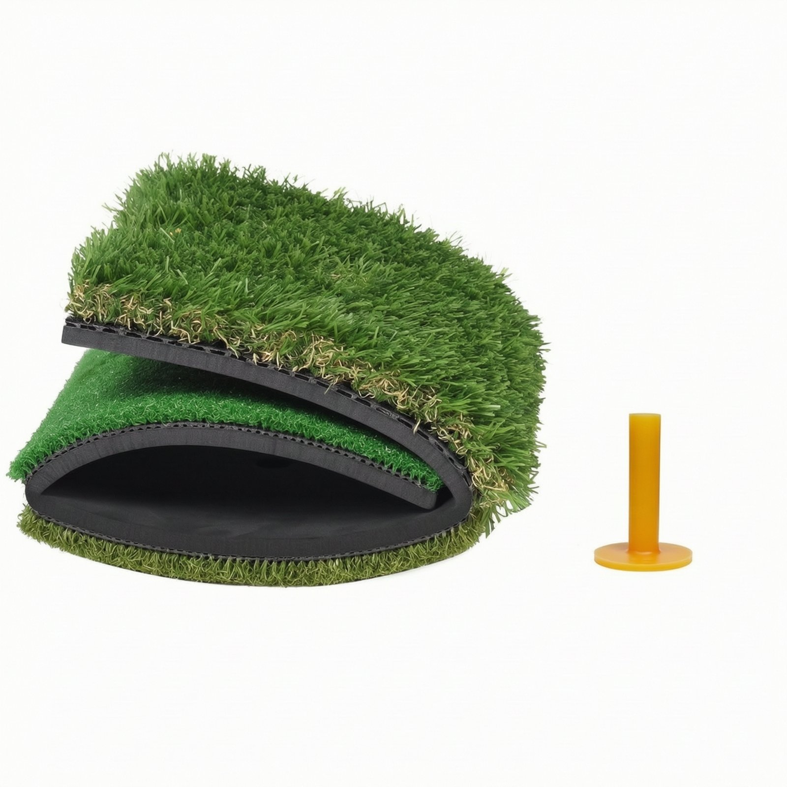 Golf Hitting Mat with Rubber Tee