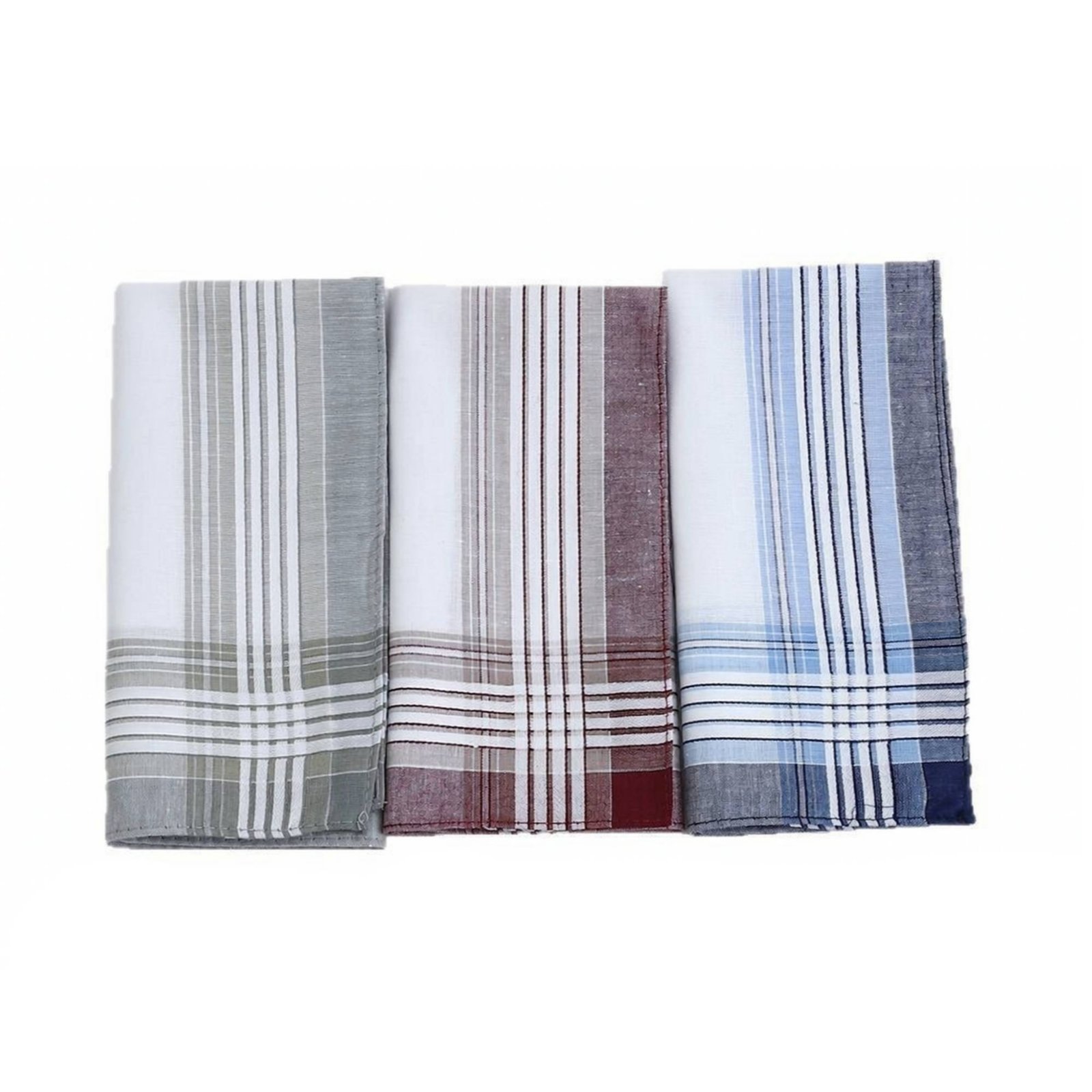 3-Piece Woven Plaid Handkerchief