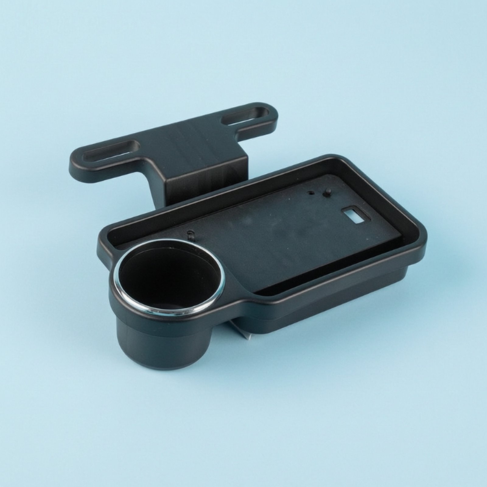 Folding Vehicle Tray with Beverage Holder