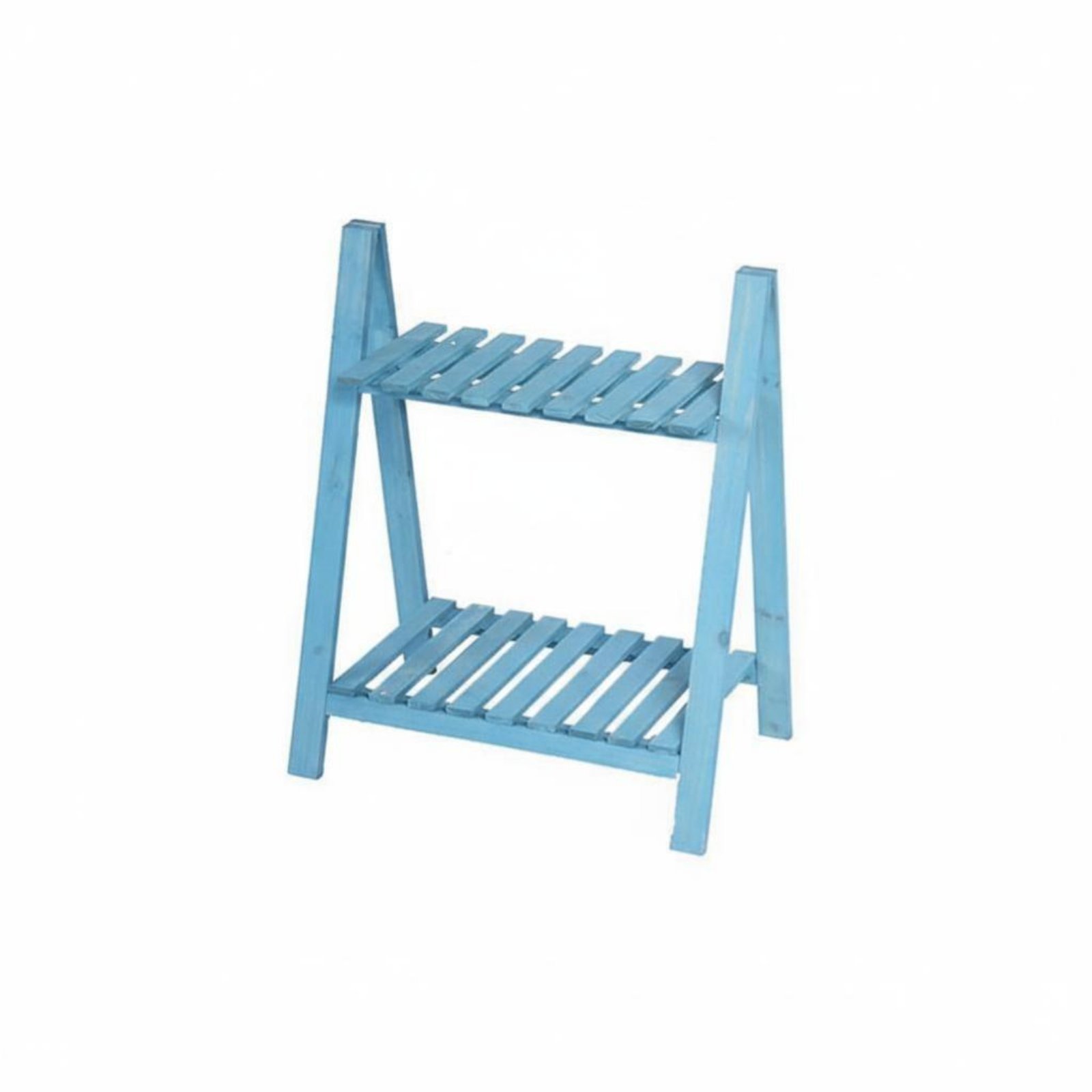2-Tier Foldable Ladder Shelf