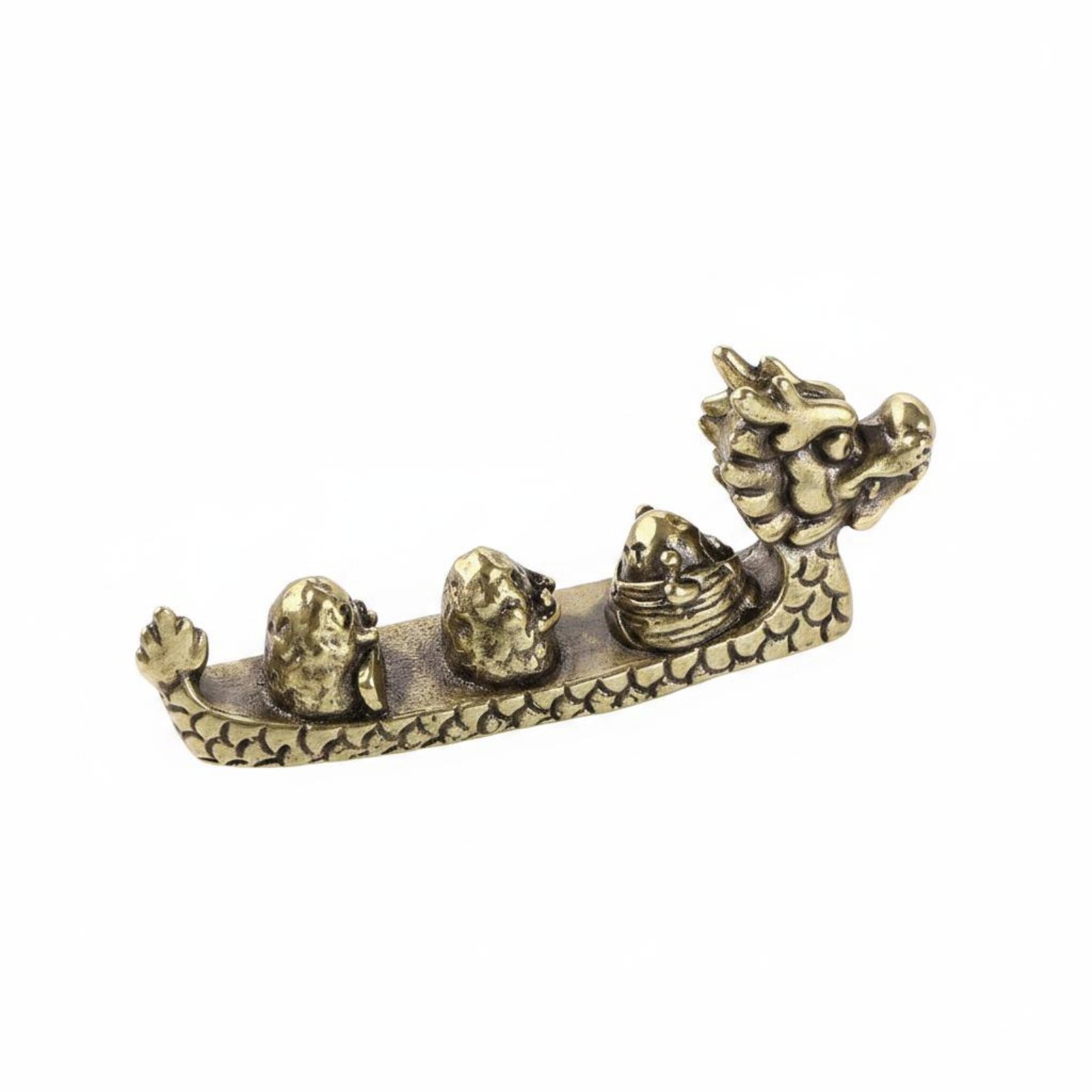 Brass Dragon Boat Ornament