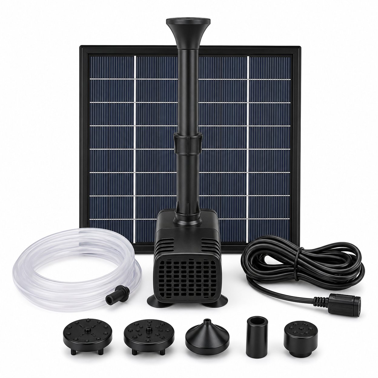Solar Pond Fountain Kit with LED Light