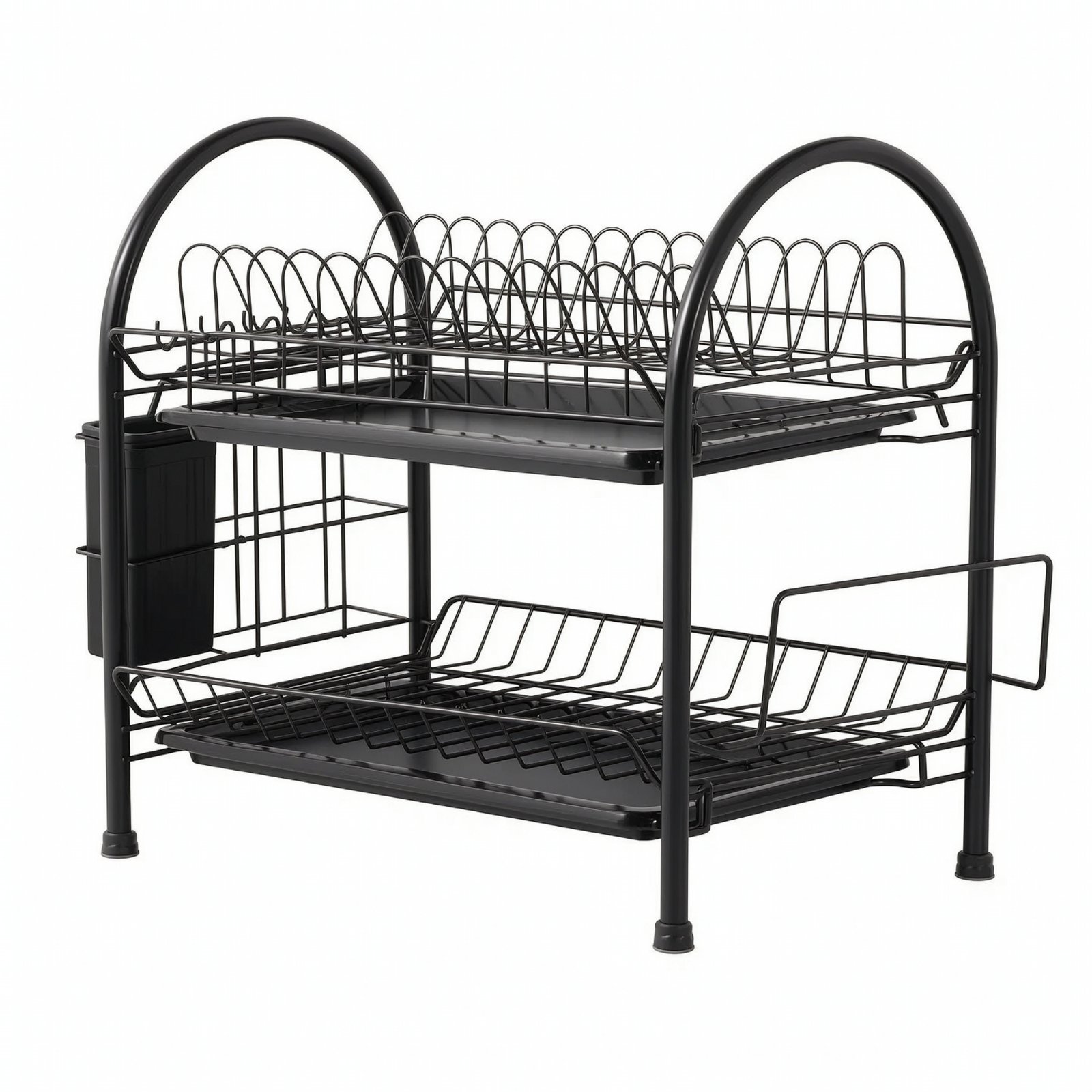 Dish Drying Rack with Cut Board Holder