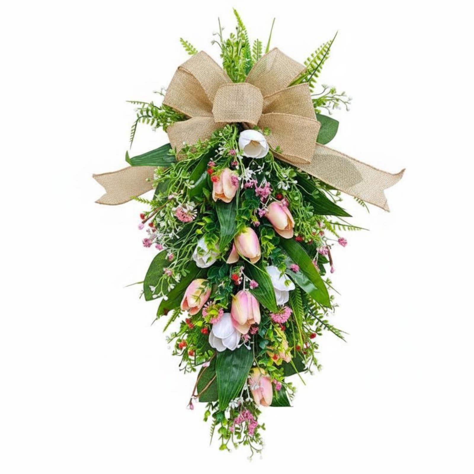 Artificial Blossom Wreath – 55-30-7cm