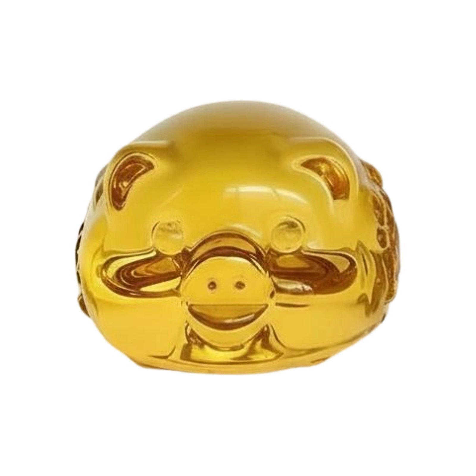 Crystal Pig Figurine – Gold, 70mm