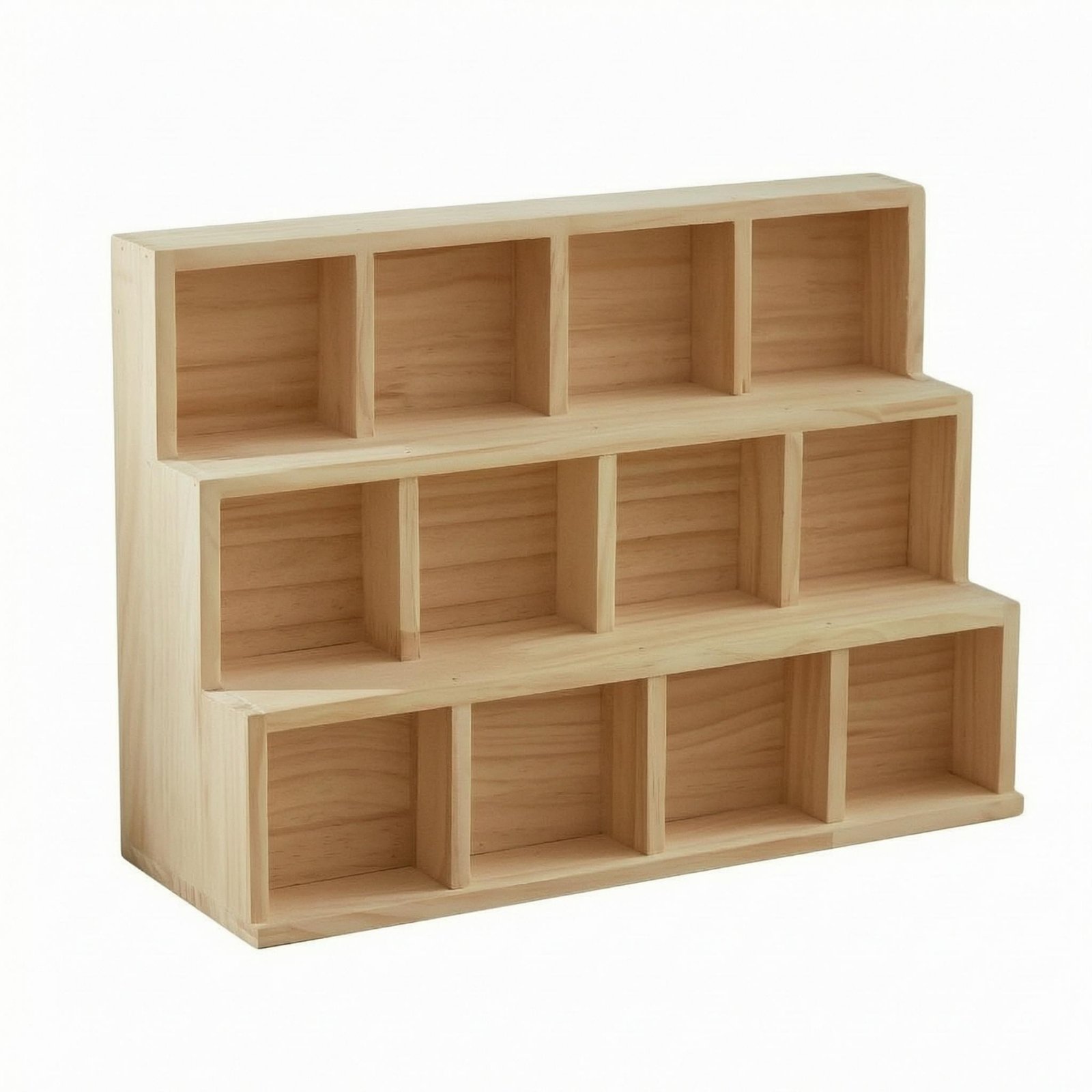 Wood Finish Desk Cubby Organizer