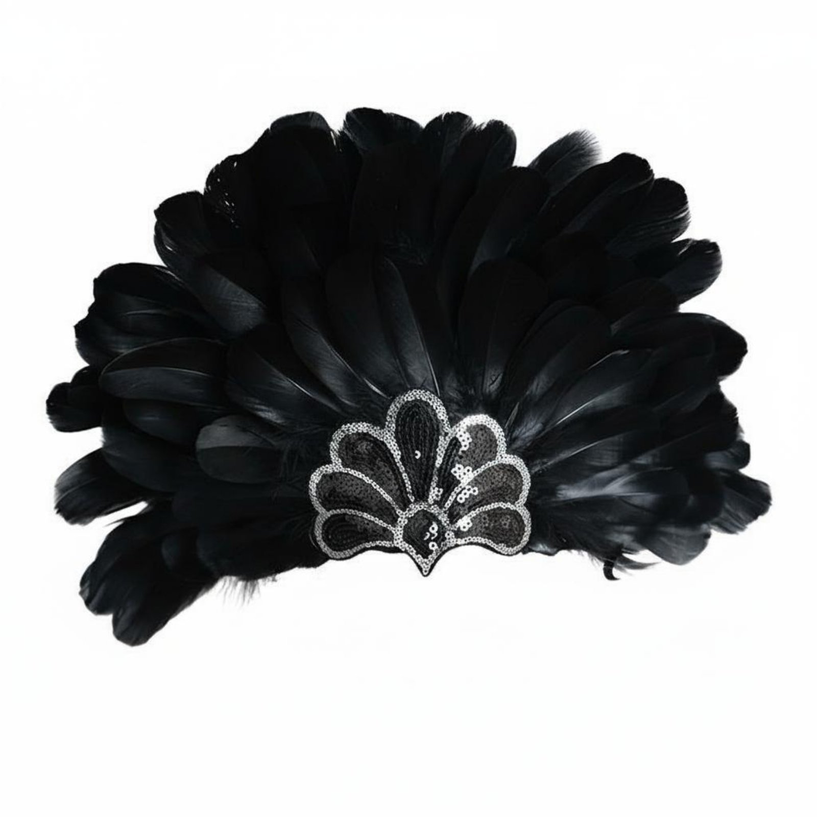 Set of 4 Sequin Feather Headpiece