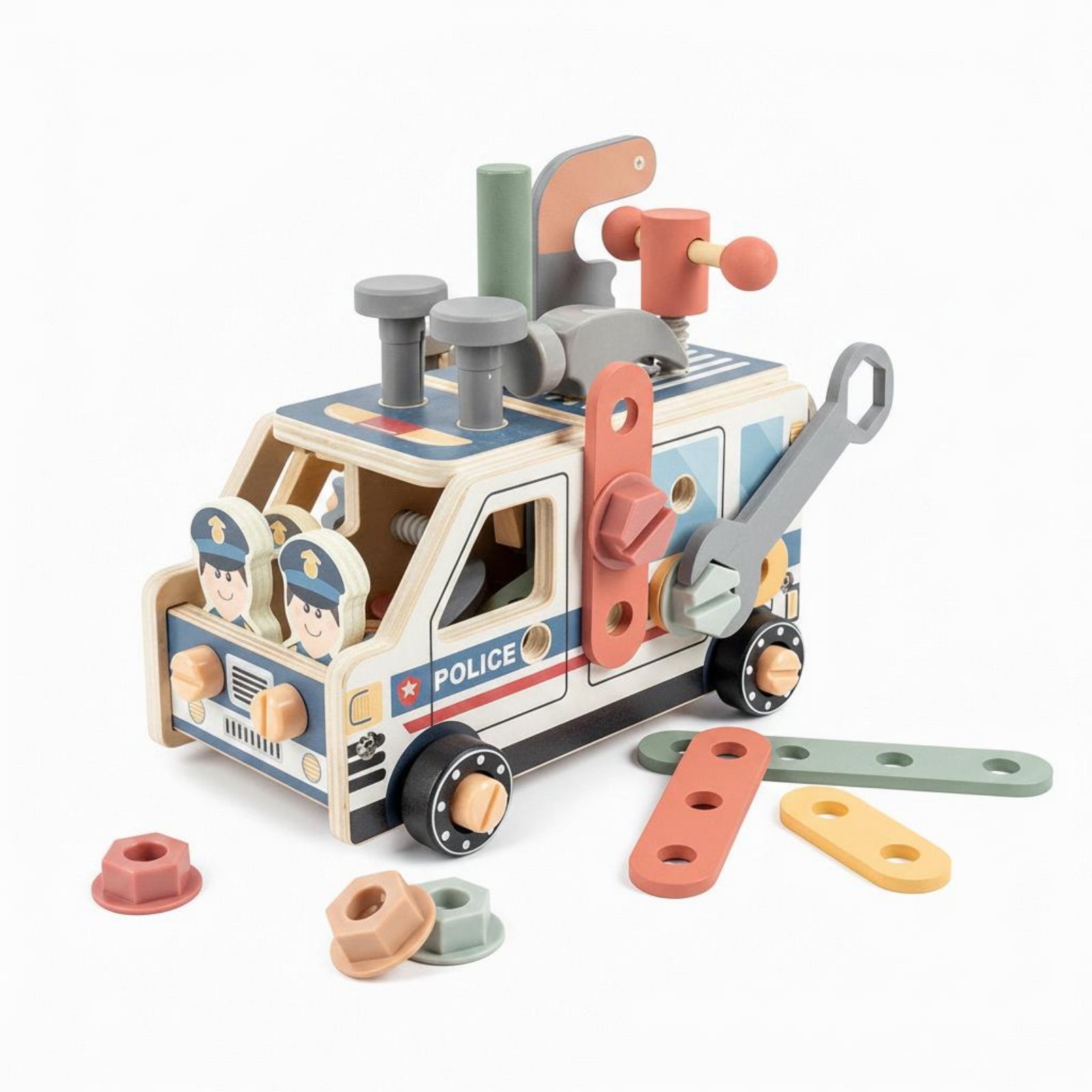 Wooden Nut and Bolt Toy
