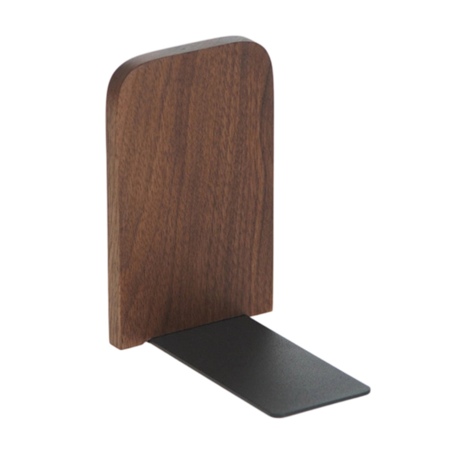 Wooden Bookend with Metal Base
