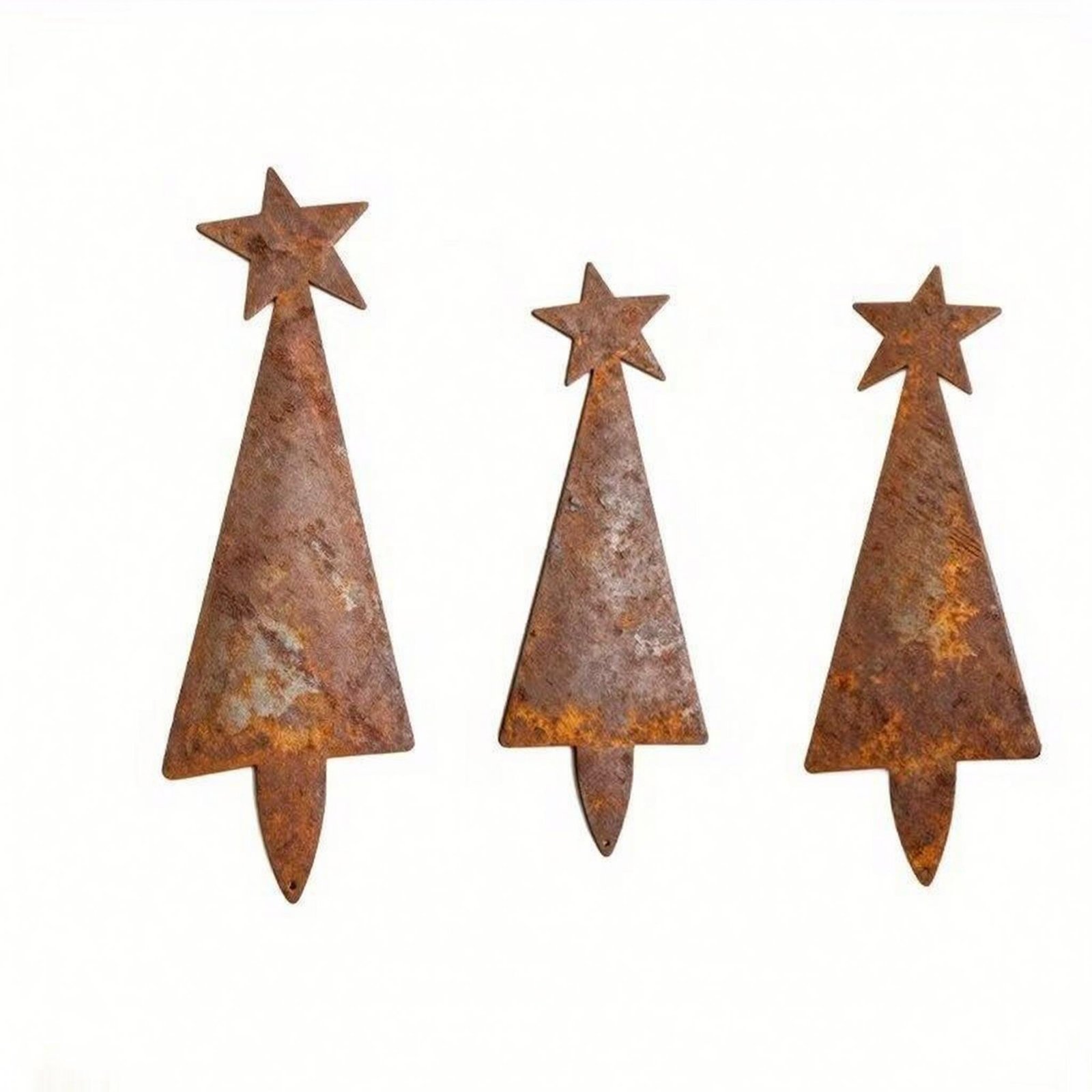 Set of 5 Rust-Colored Garden Stake – 5-Pack