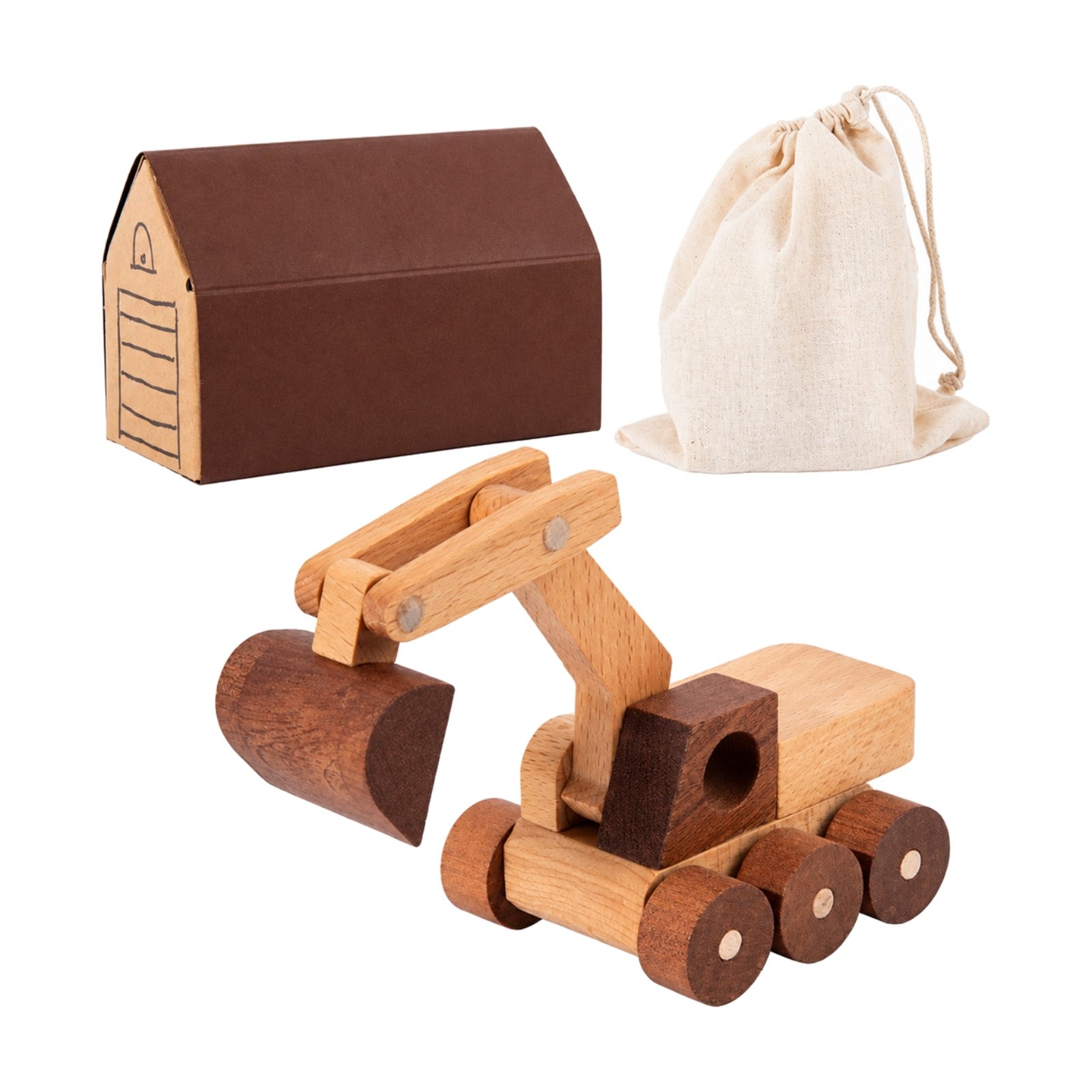 Wooden Construction Vehicle Toy