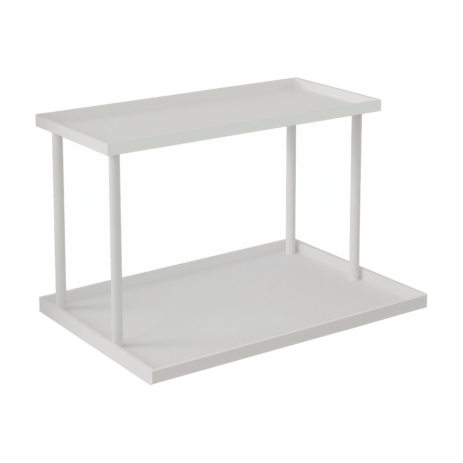 Two-Tier Desktop Storage Rack – White, 35cm