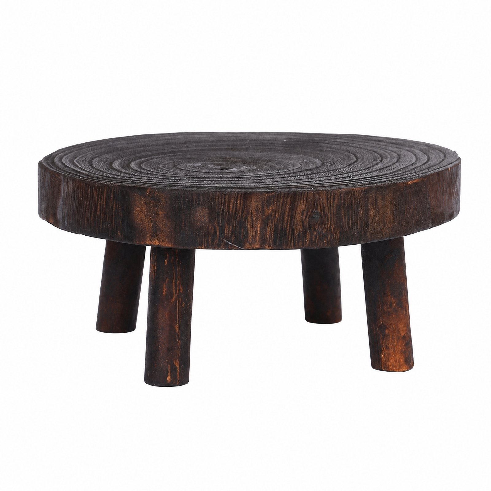 Round Solid-Wood Stool