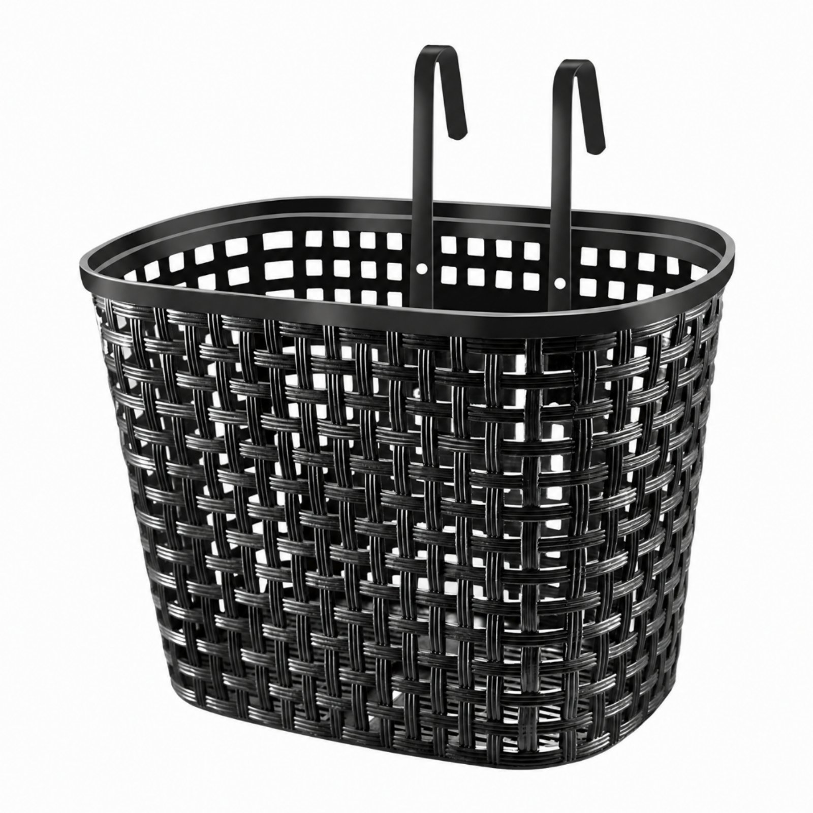 Front-Mounted Bike Basket with Hooks
