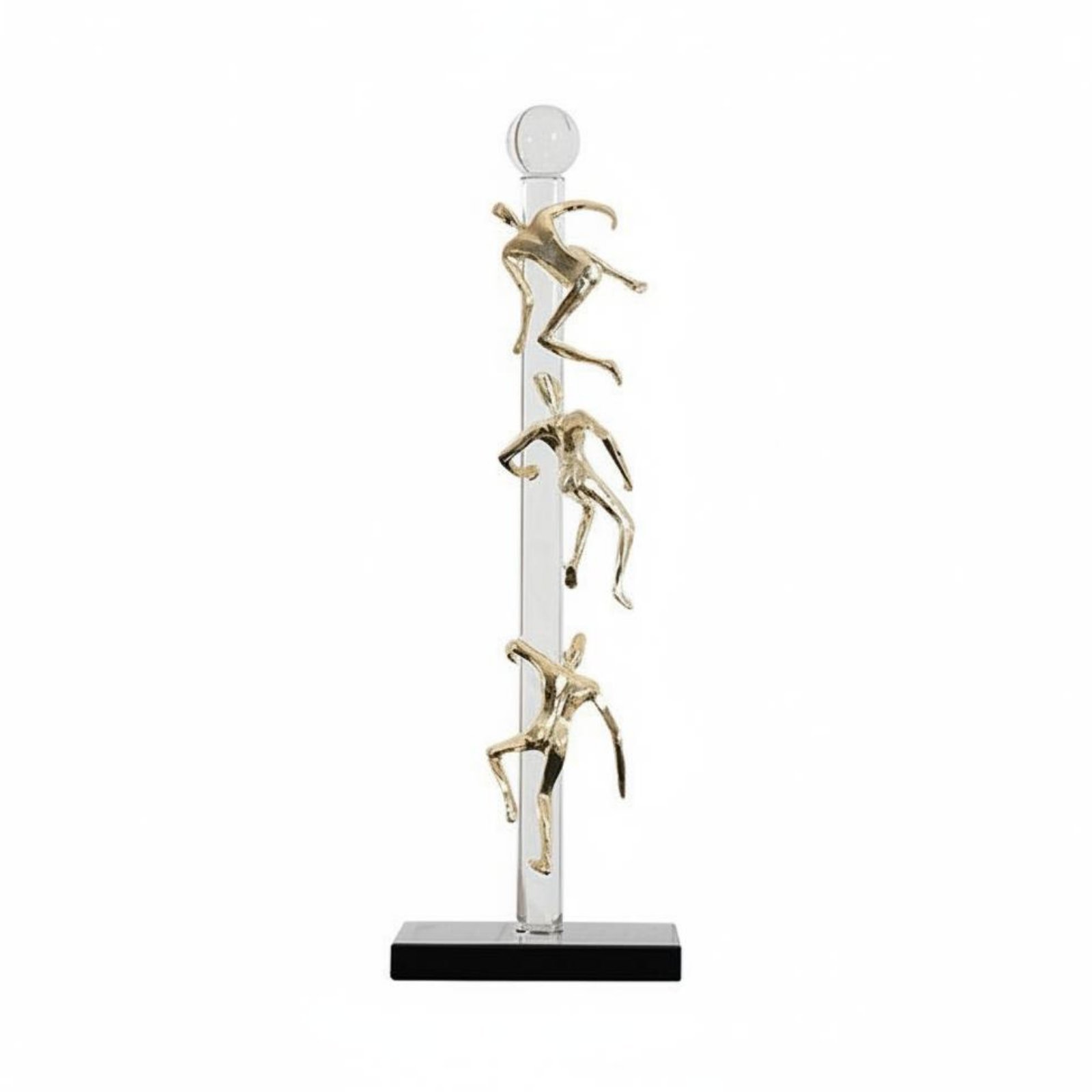Metal Climbing Man Statue