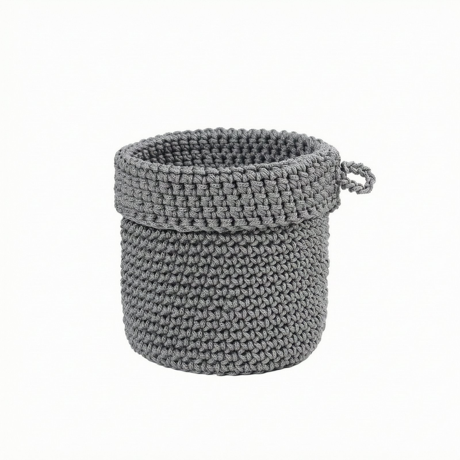 Crochet Wall Basket with Hanging Loop