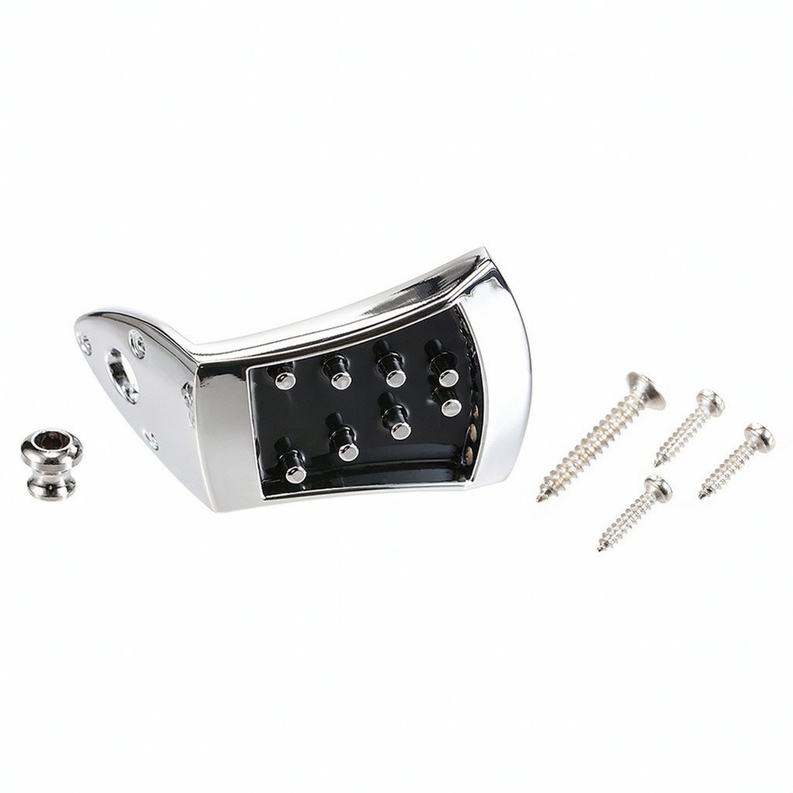 Chrome Mandolin Tailpiece – Black