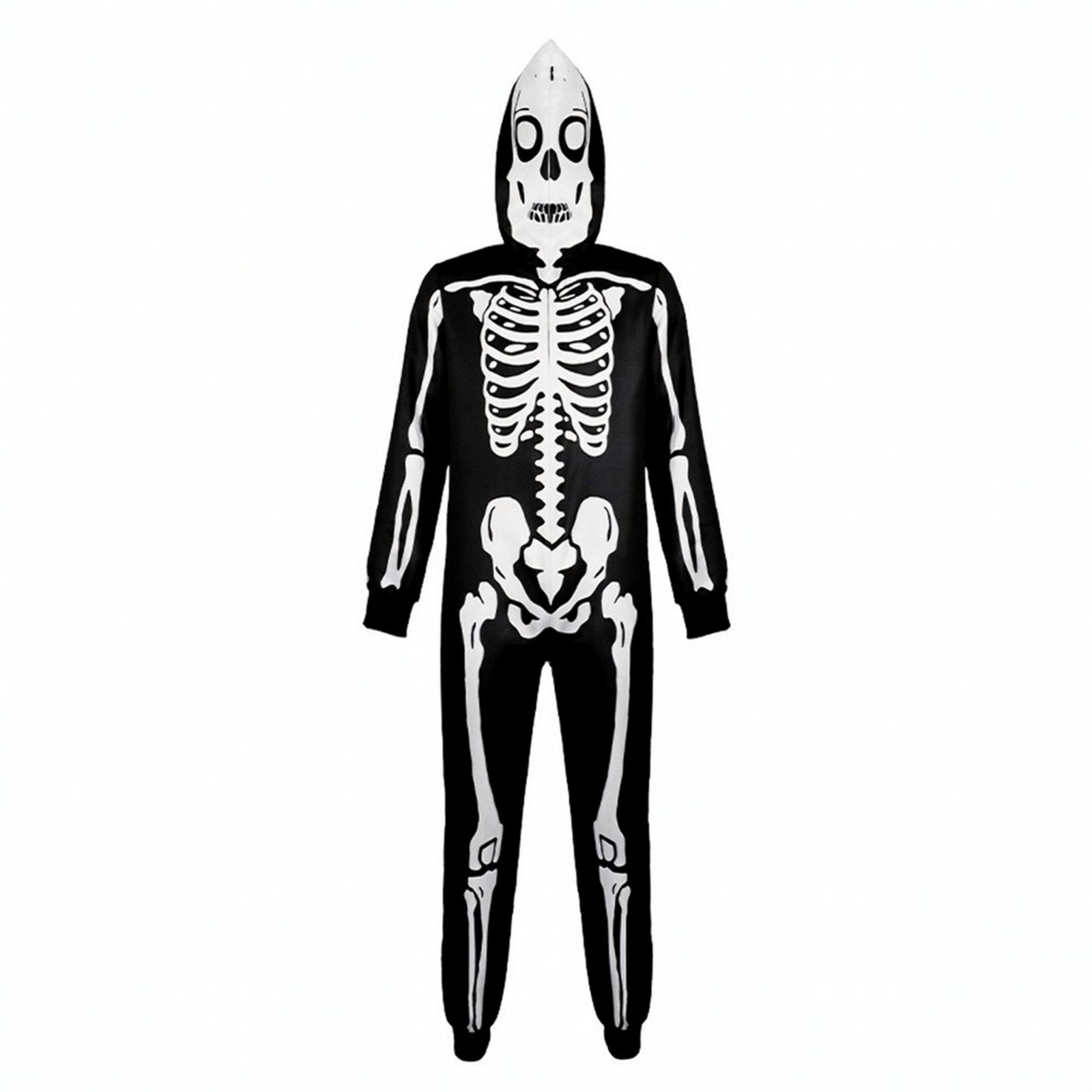 Skeleton Jumpsuit with Hood
