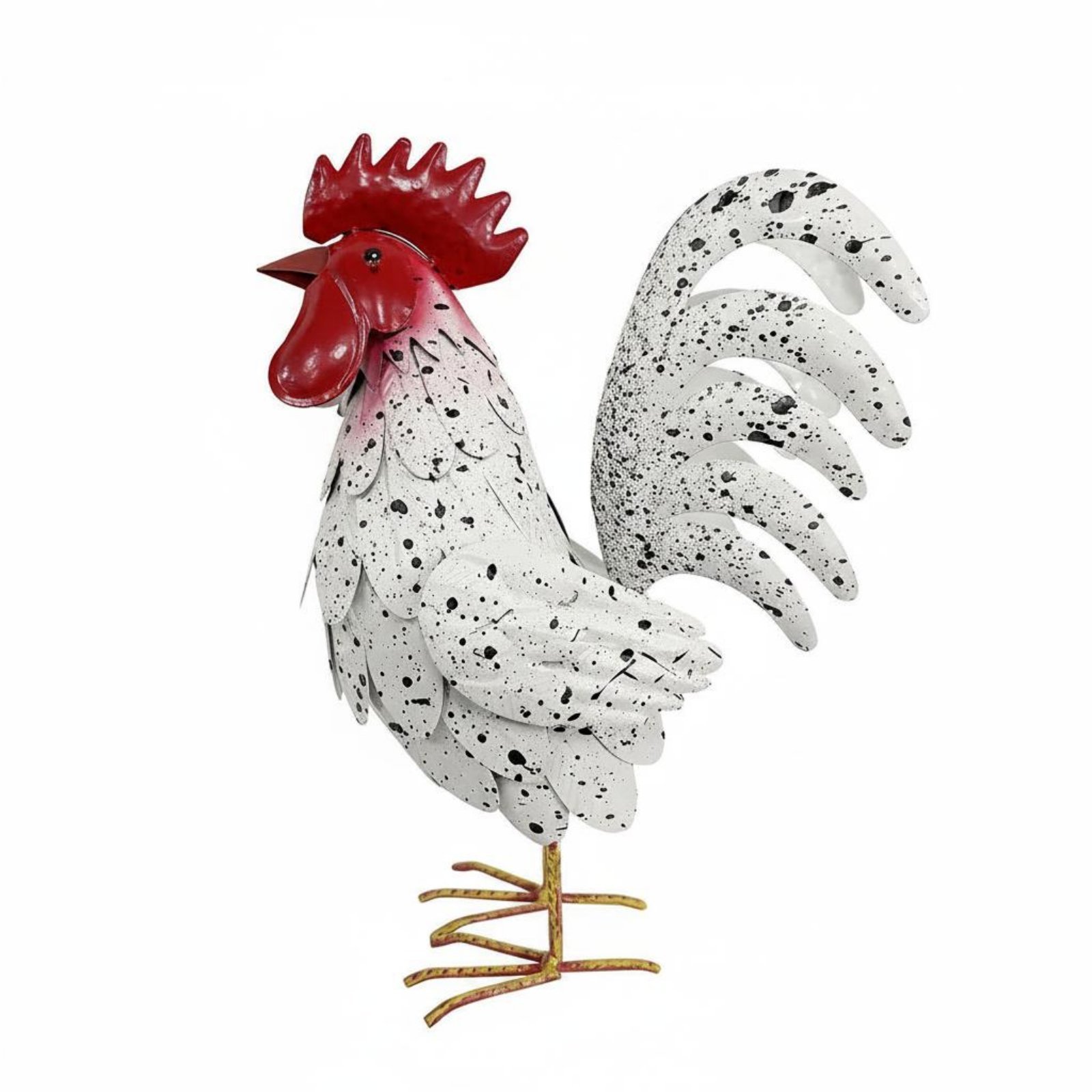 Hand-Painted Cockerel Statue