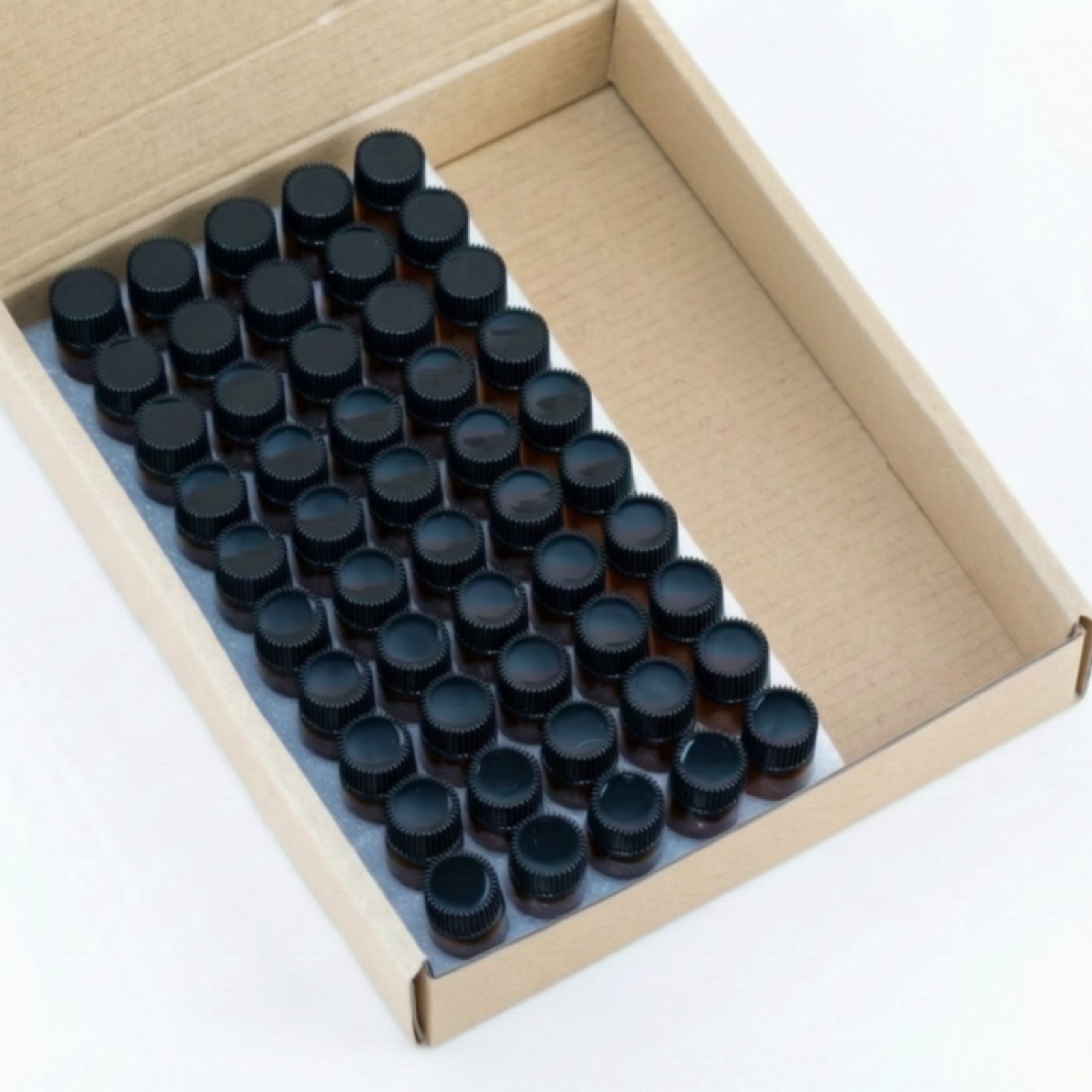 50-Piece Brown Tinted Glass Bottles
