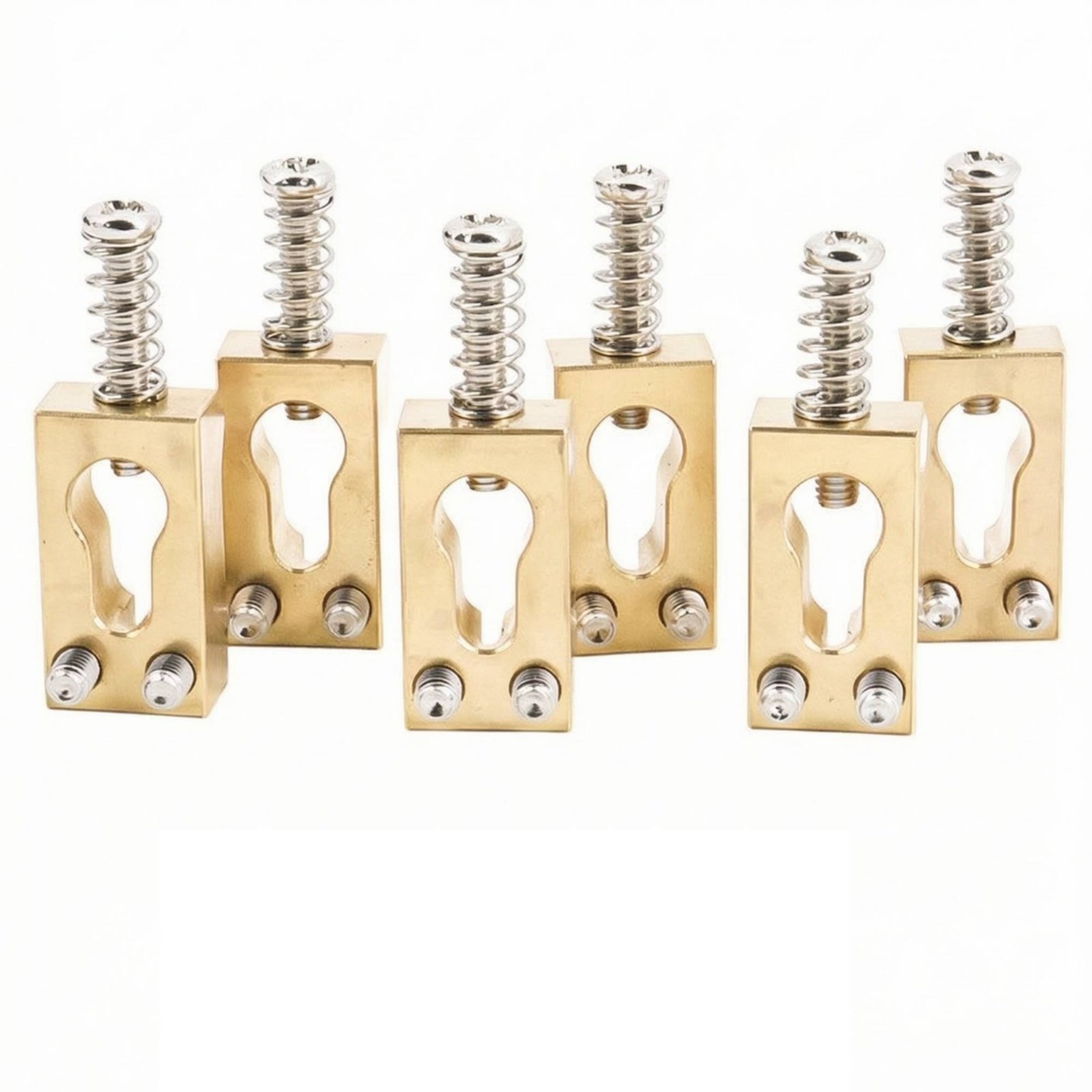 6-Piece Brass Guitar Bridge Saddle – Copper