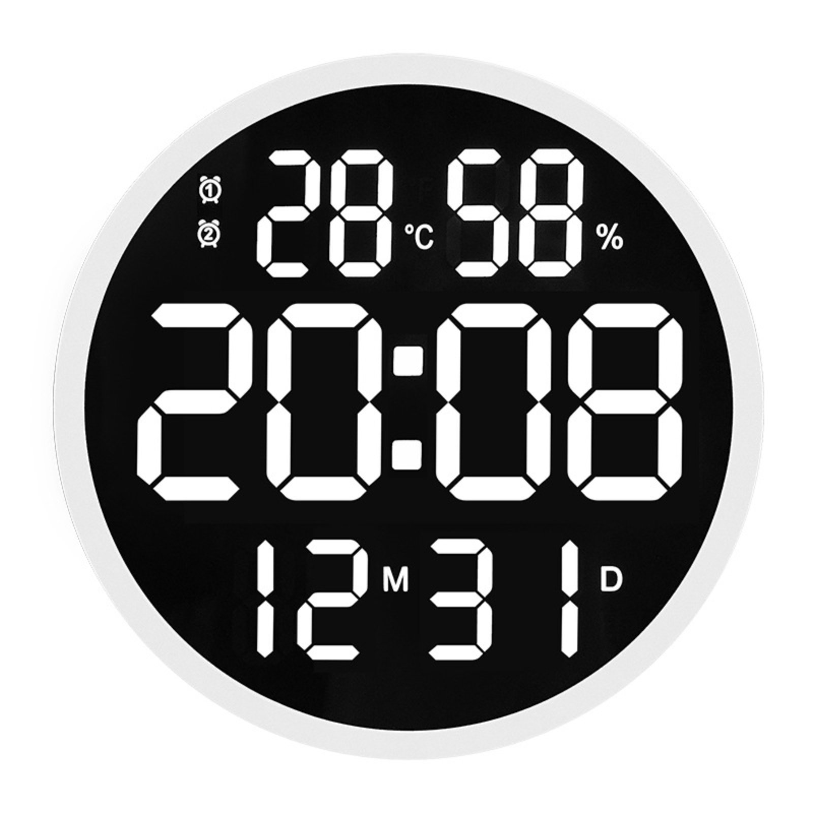 Digital Wall Clock with Temperature