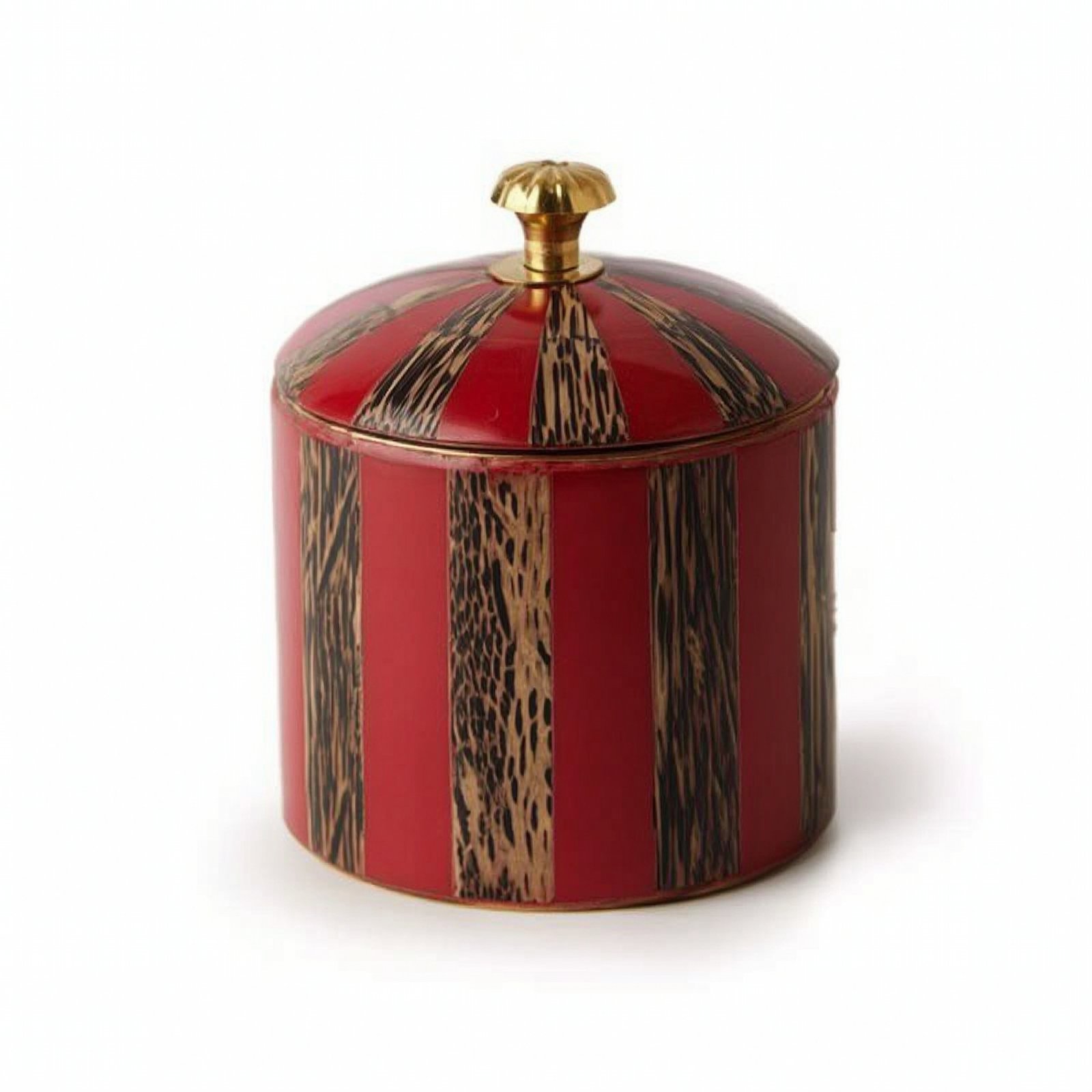 Lidded Mango Wood Storage Jar