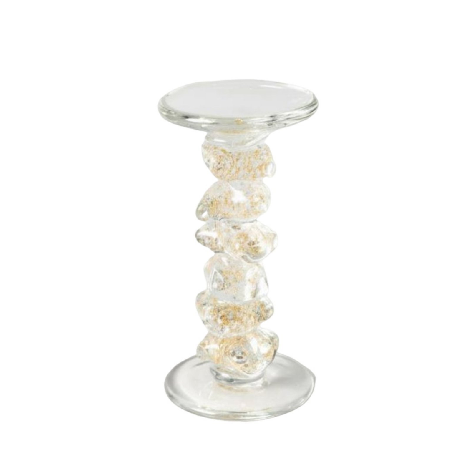 Textured Glass Candlestick