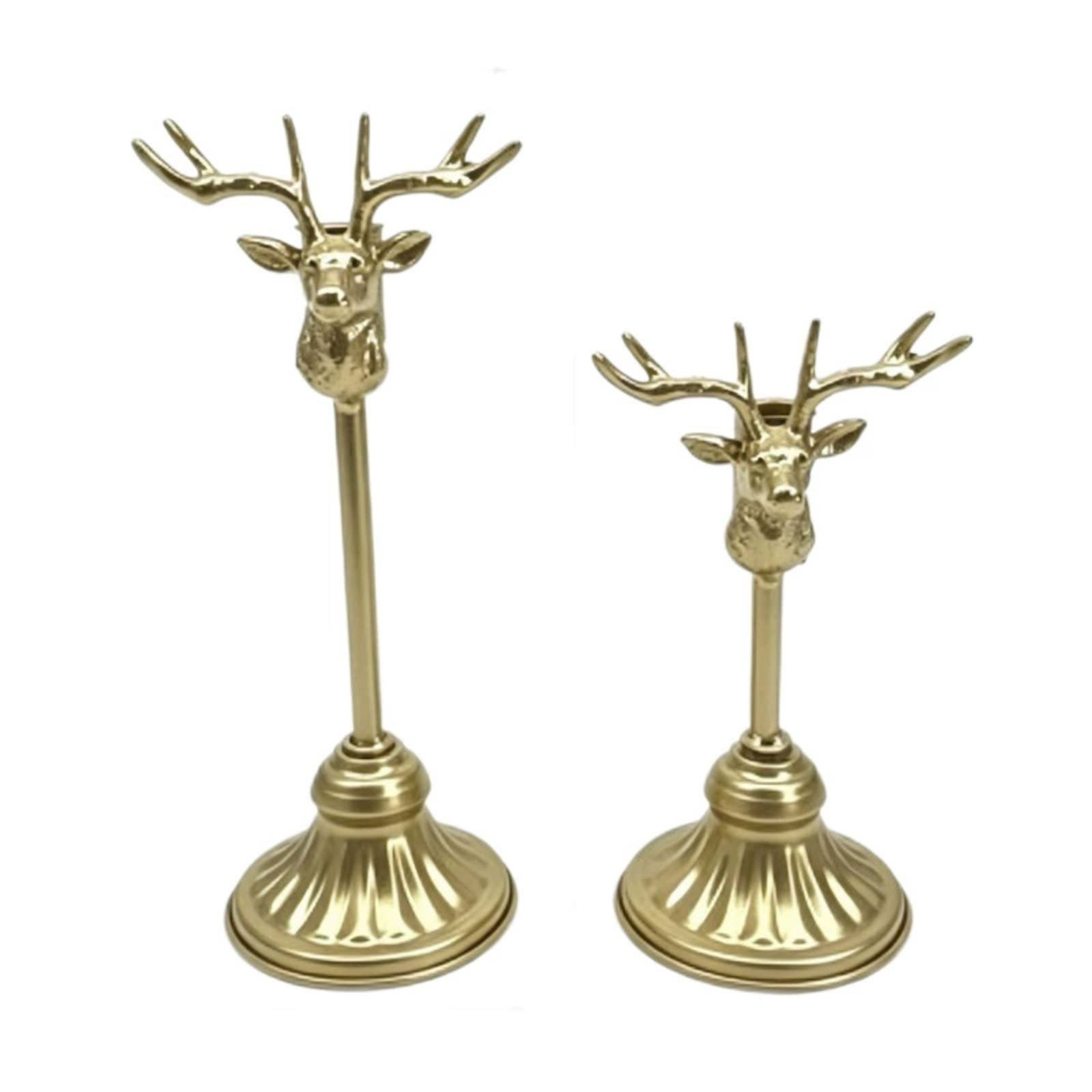 2-Piece Deer Head Candle Holder