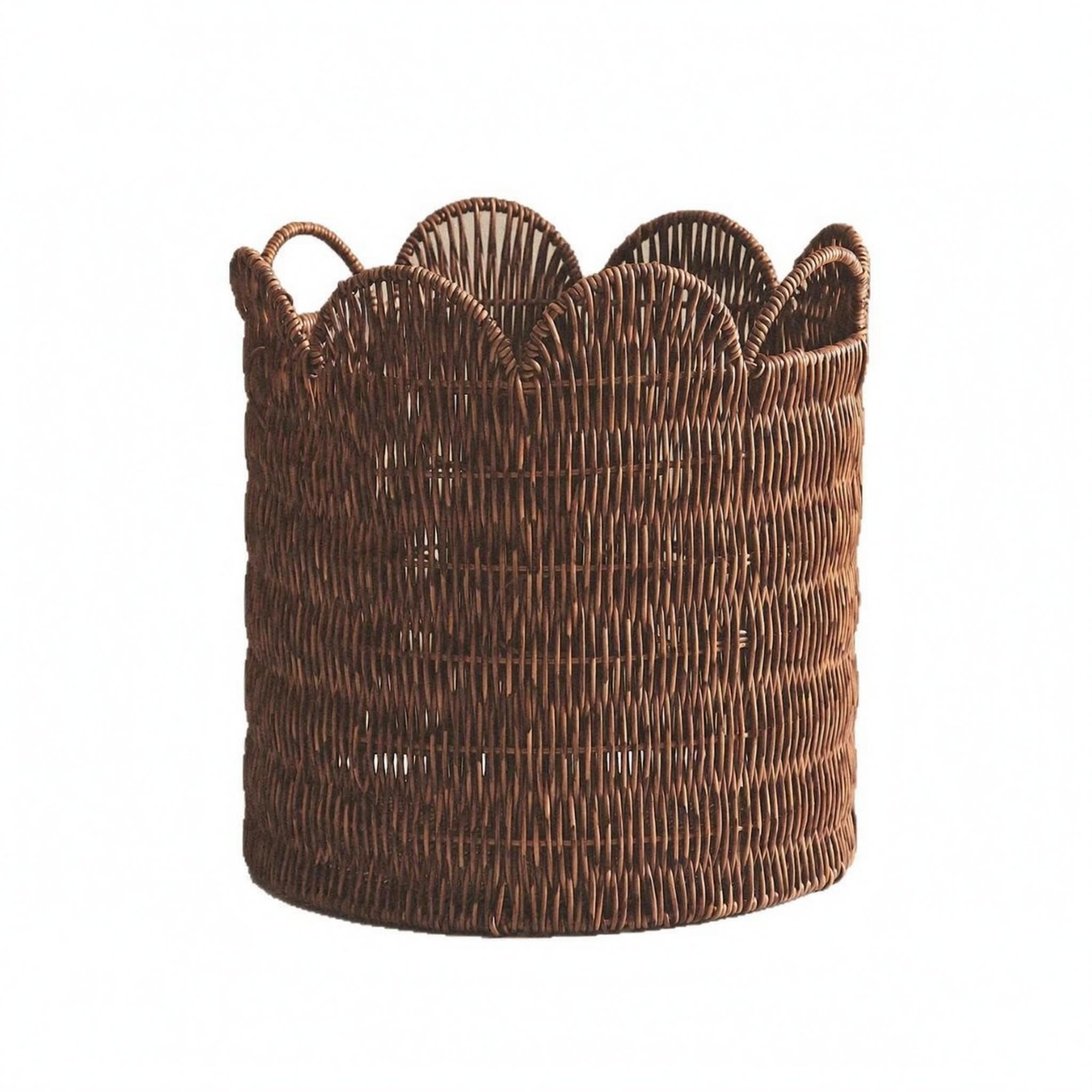 Woven Laundry Basket with Loop Handles
