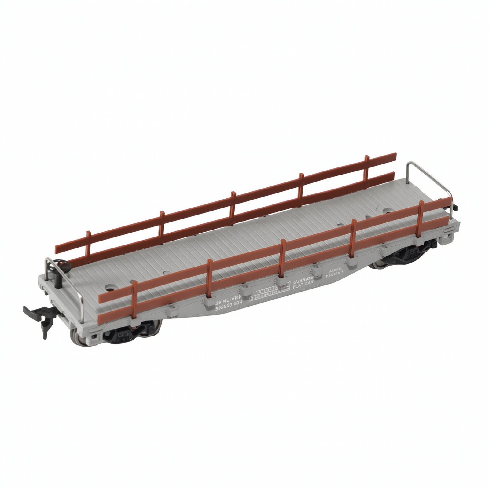 Model Train Flatcar with Guard Rail