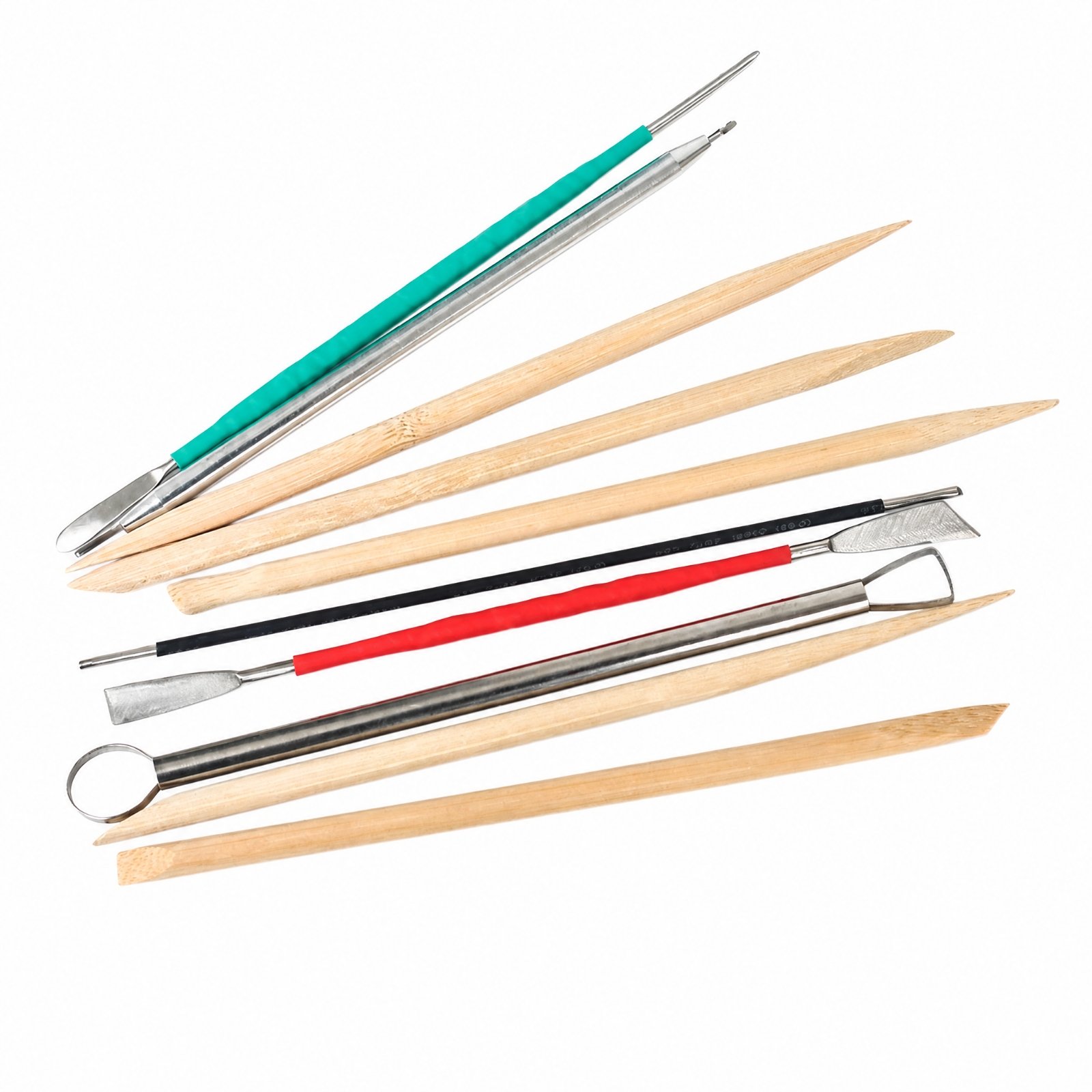 10-Piece Clay Carving Tools with Wood Handles