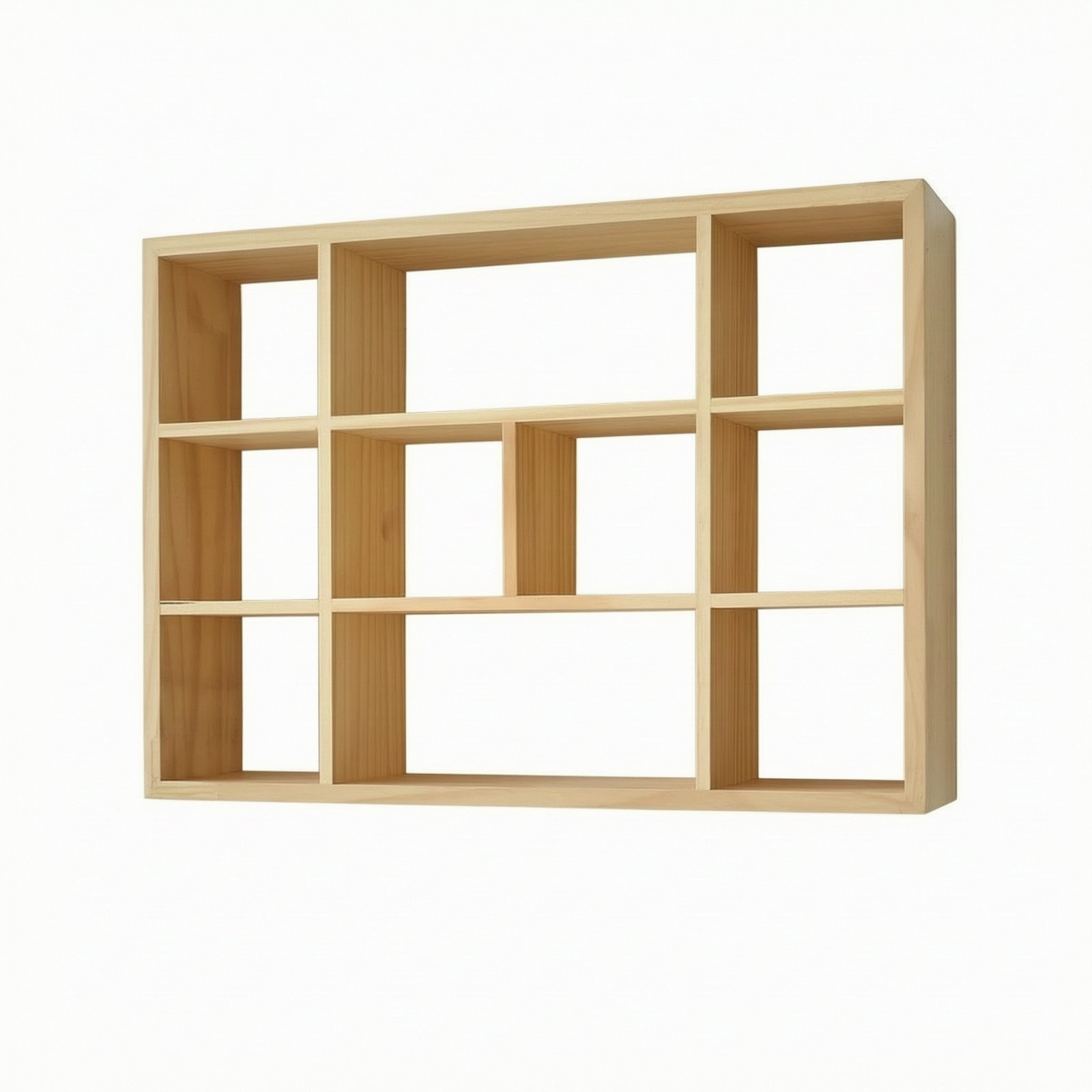 Wall-Mounted Wooden Storage Shelf