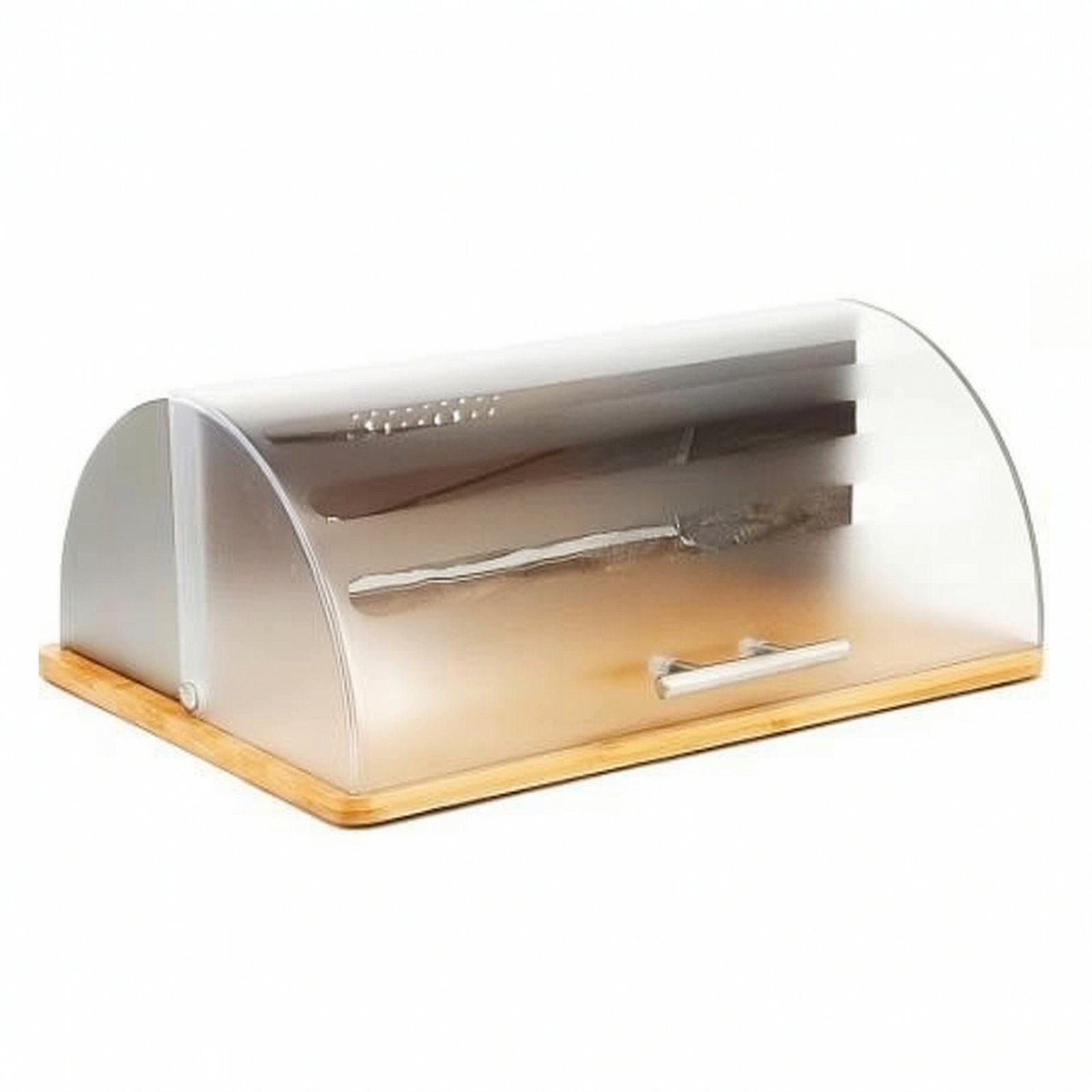 Countertop Bread Box with Bamboo Base