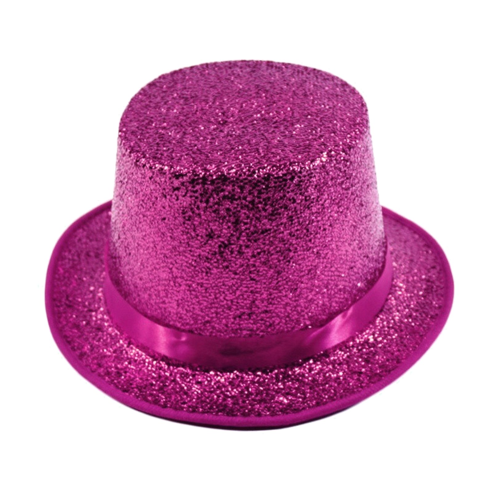 Glitter Top Hat with Ribbon Band
