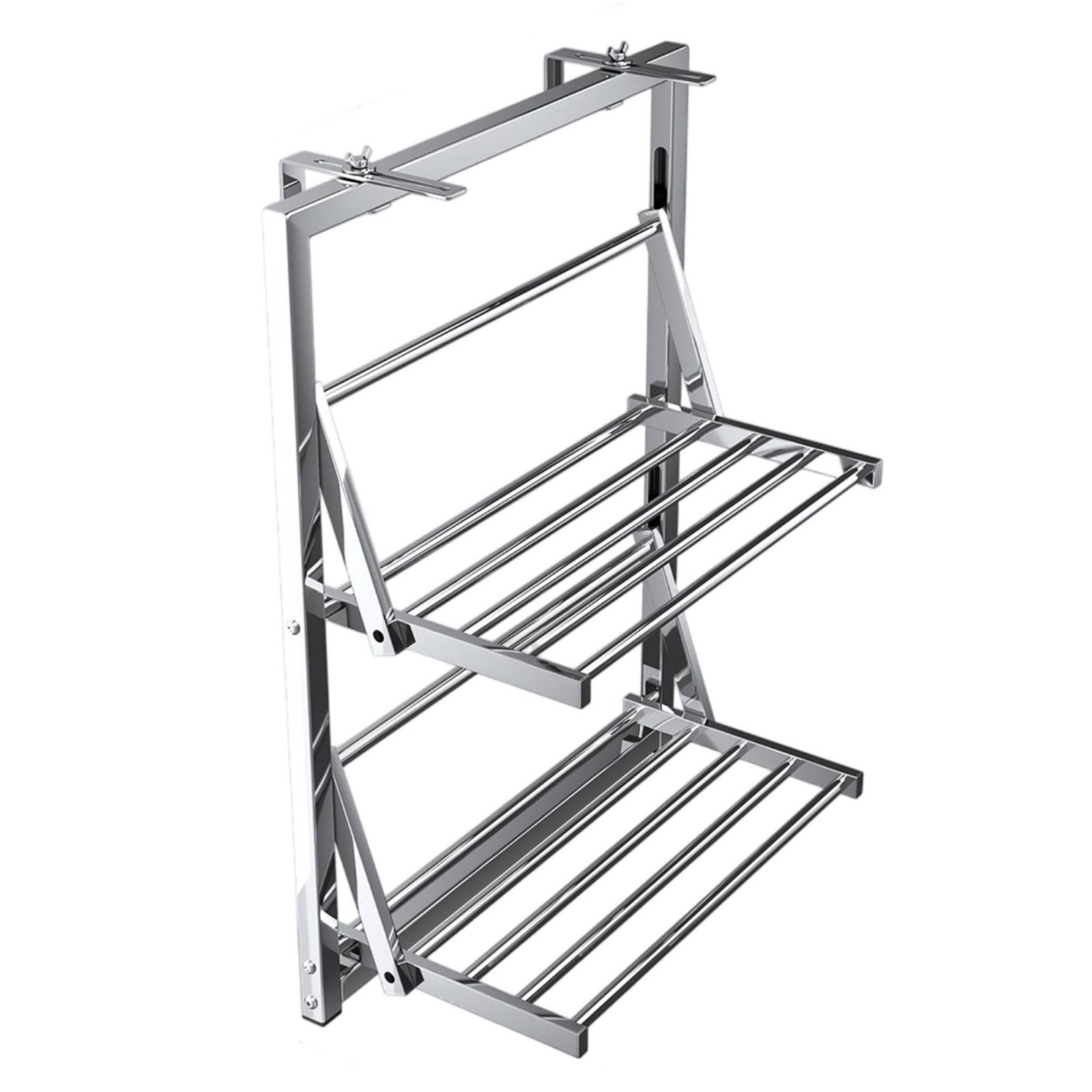Wall-Mounted Foldable Clothes Rack