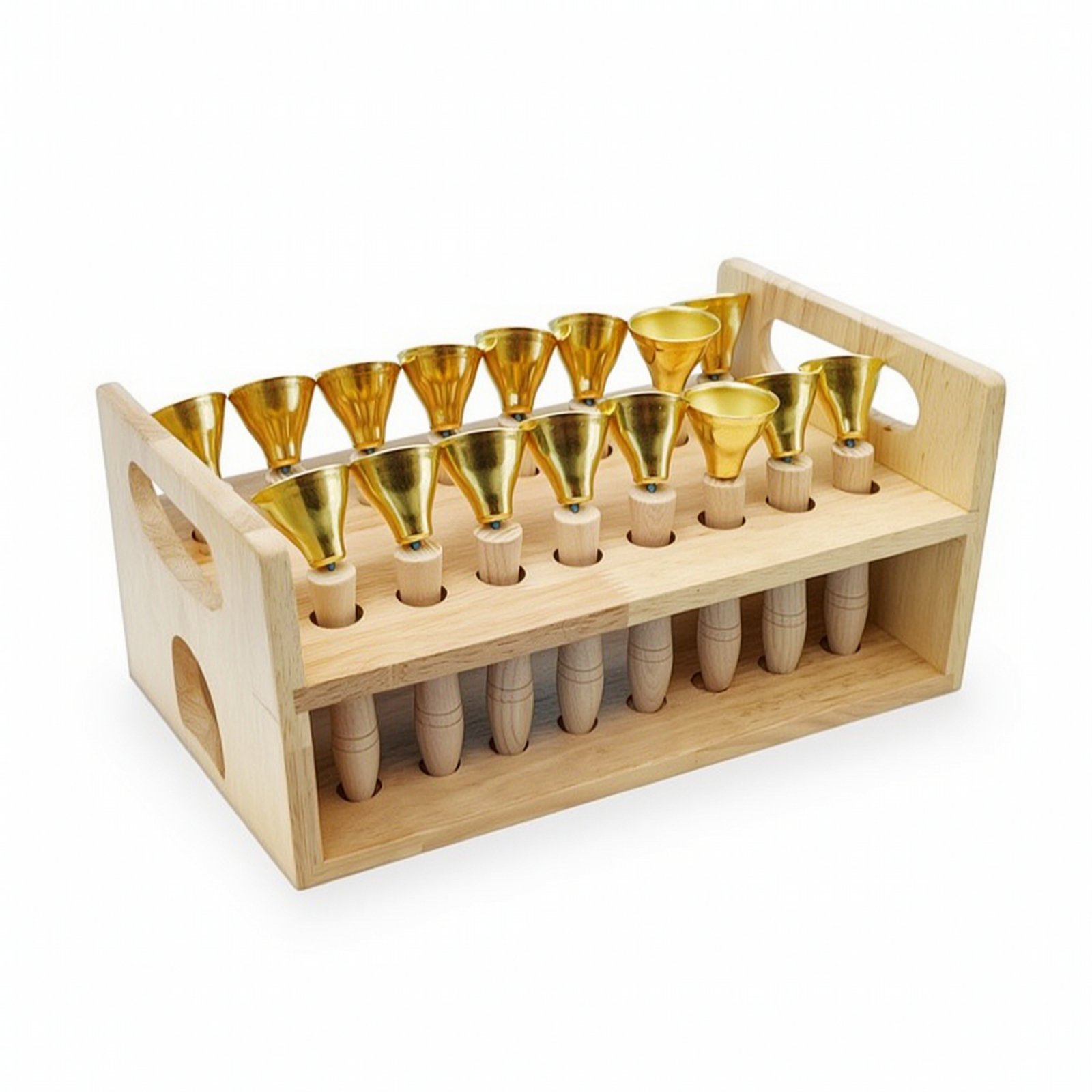Wooden Hand Bells with Stand