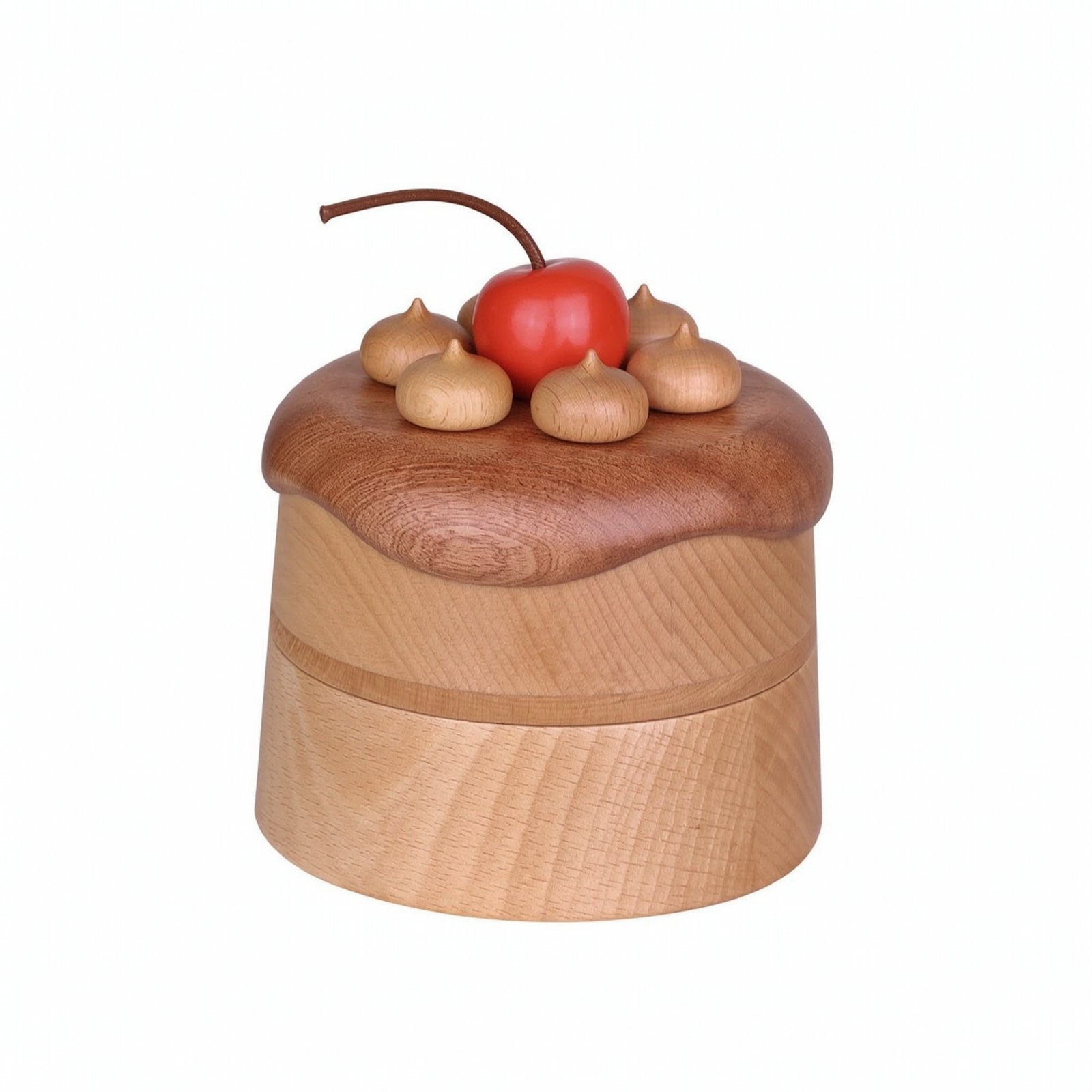 Cake-Shaped Wooden Box