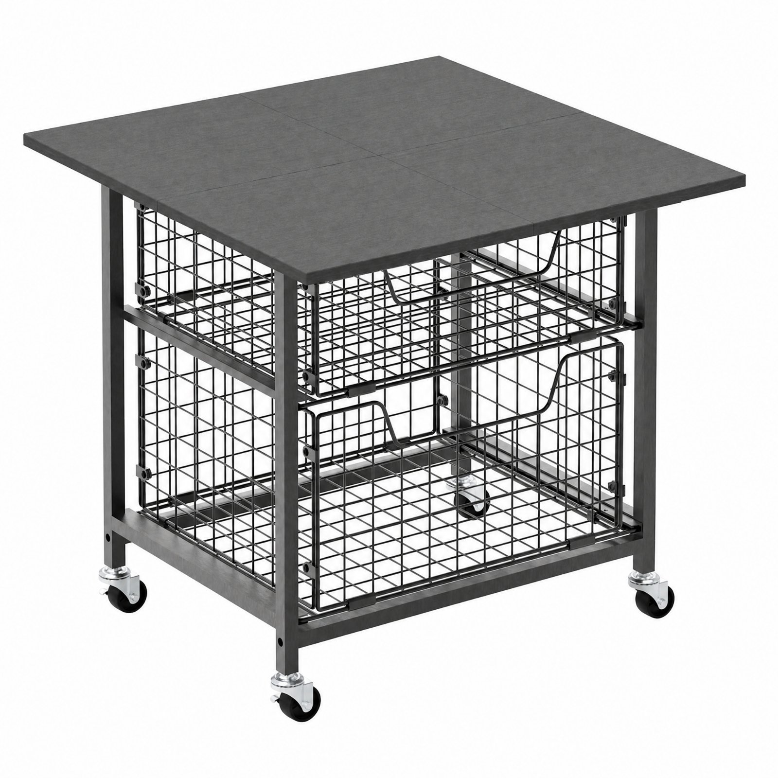 Mini Fridge Stand with Drawers