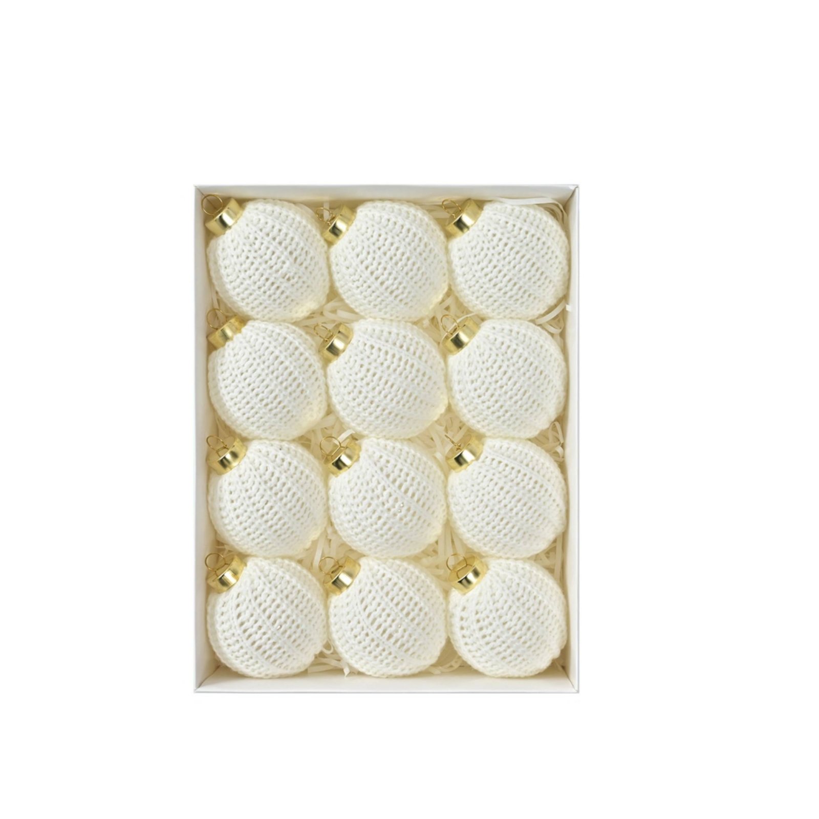 12-Piece Crocheted Ball Ornaments