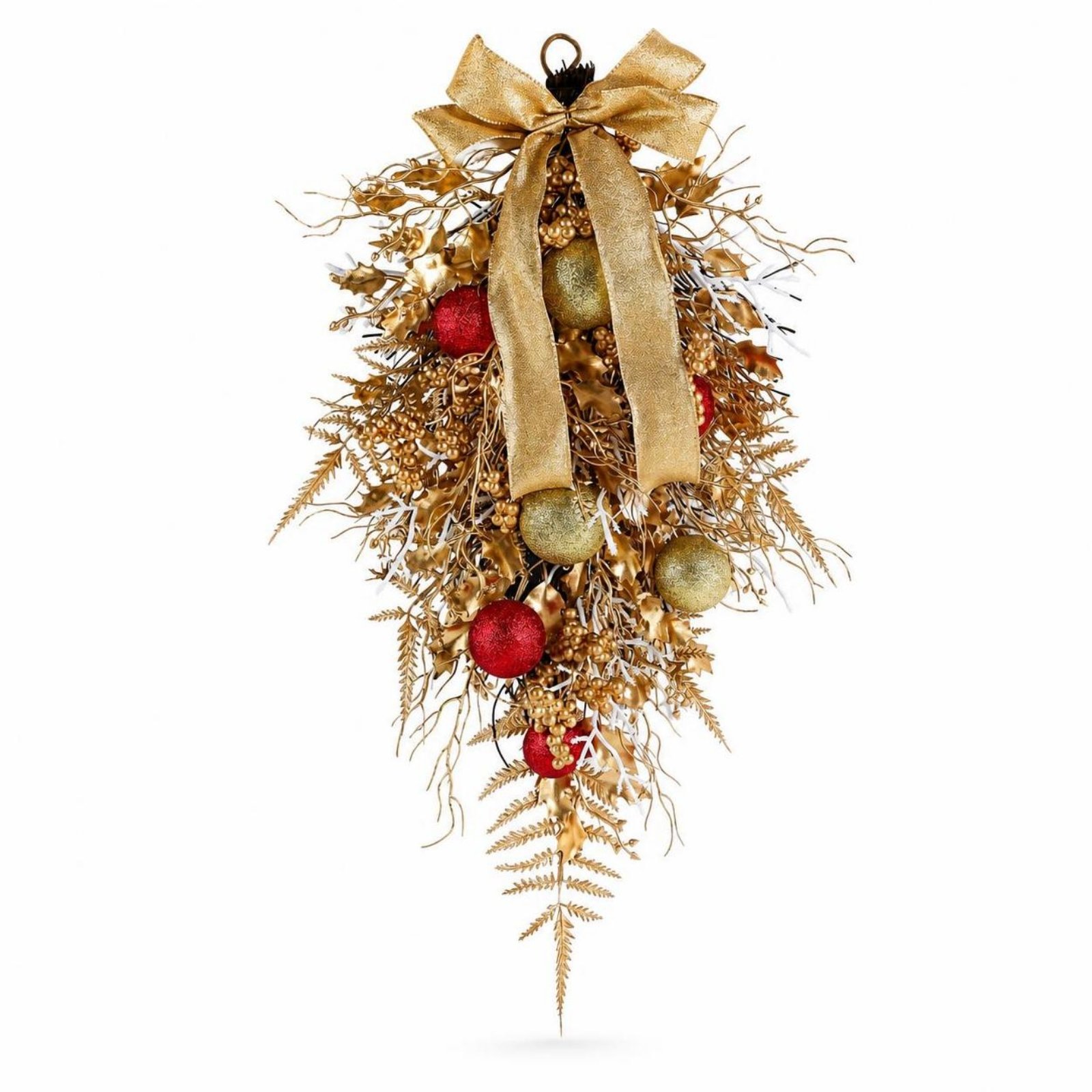 Christmas Teardrop Swag – Gold