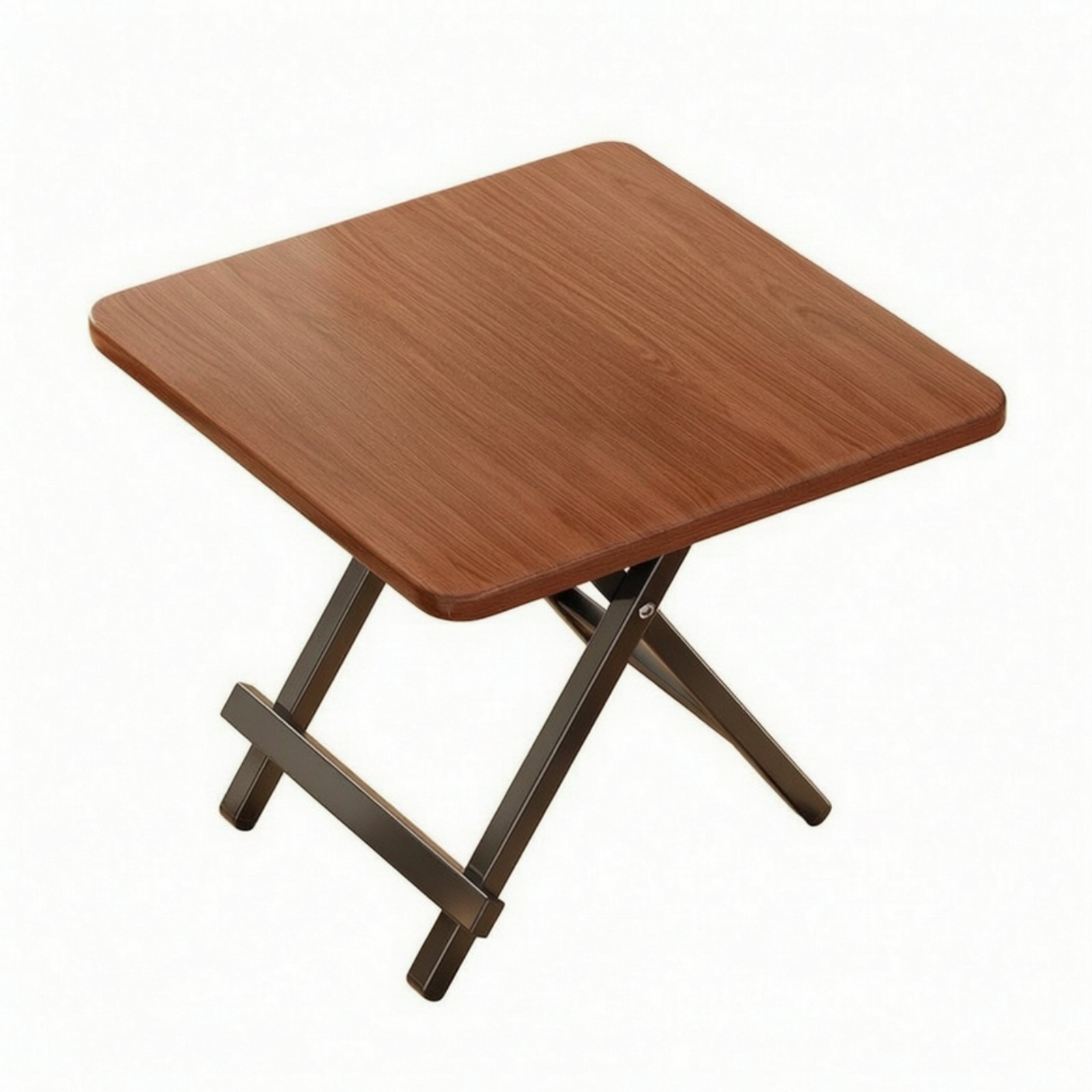 Foldable Square Table – Dark Walnut, 60x60x72cm