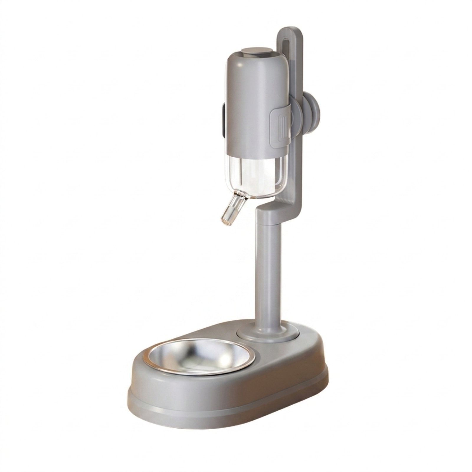 Standing Pet Feeder with Water Bottle