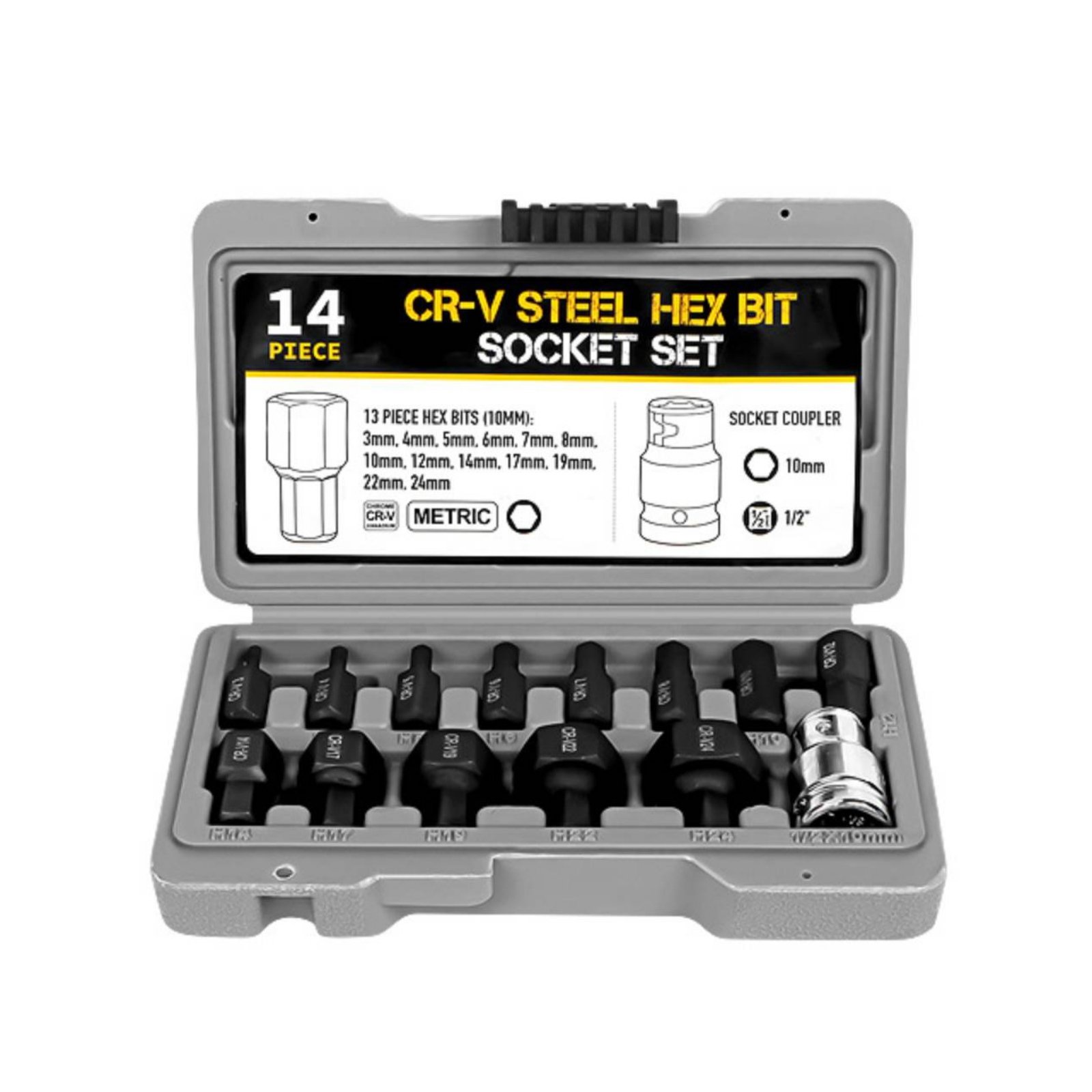 14-Piece Hex Bit Socket Set