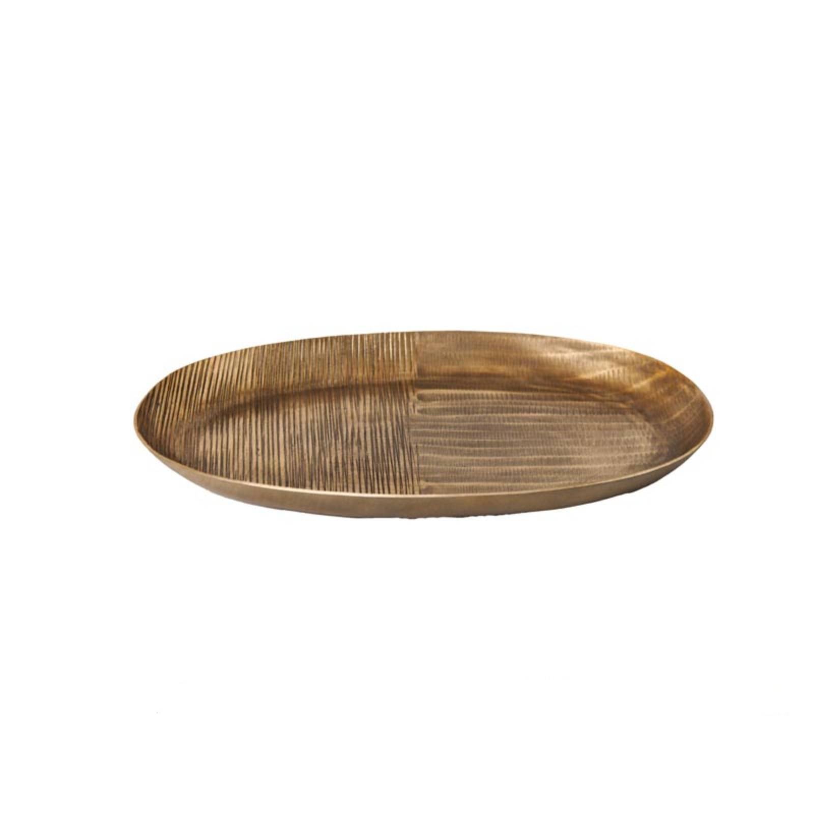 Gold Oval Serving Tray