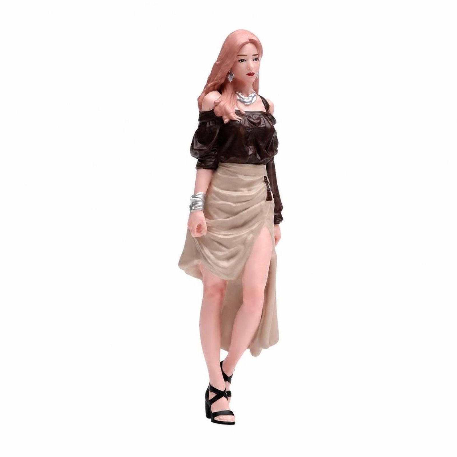 Miniature Female Figurine Walking Pose