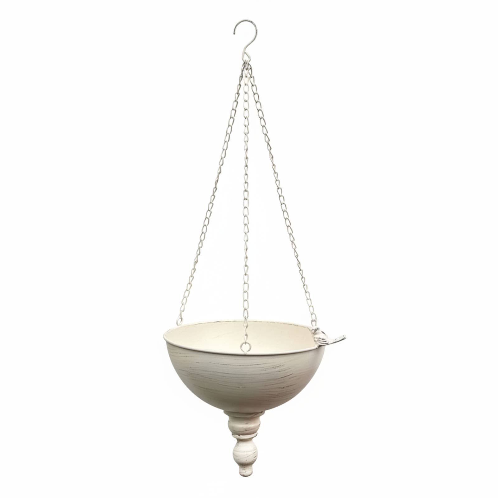 Hanging Iron Planter + Wire Scroll Planter Holder
