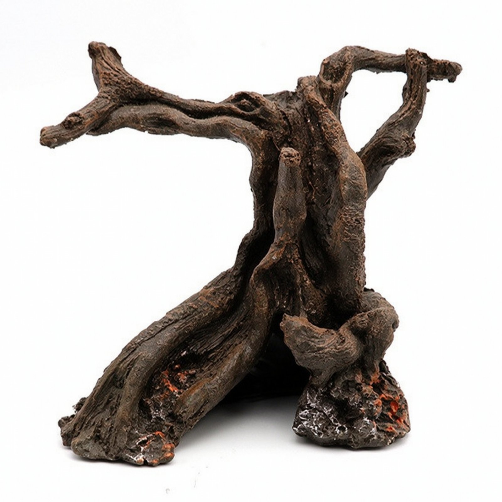 Aquarium Driftwood Decor with Pebble Base